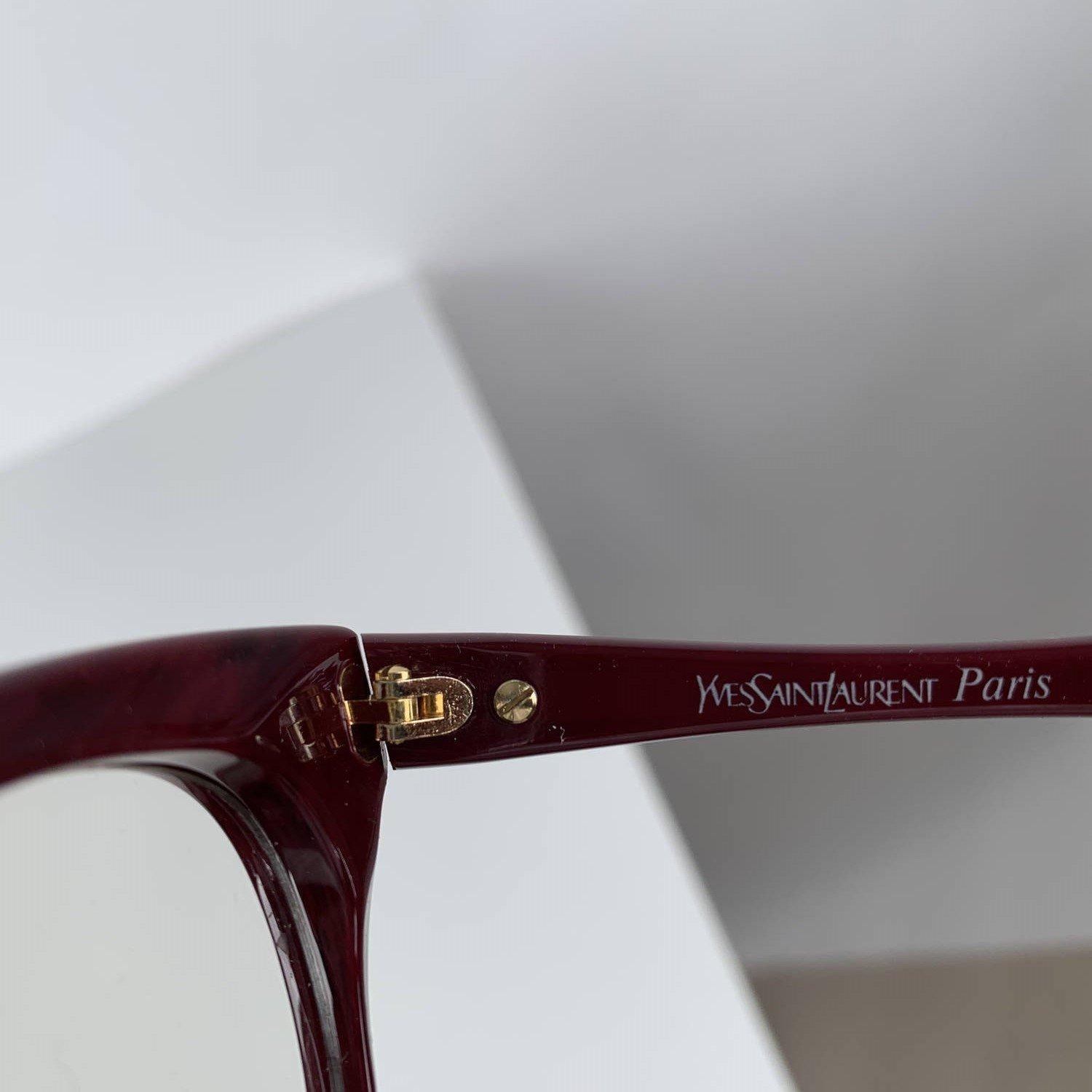 Yves Saint Laurent Vintage Burgundy Procris 52mm Eyeglasses Frame 4