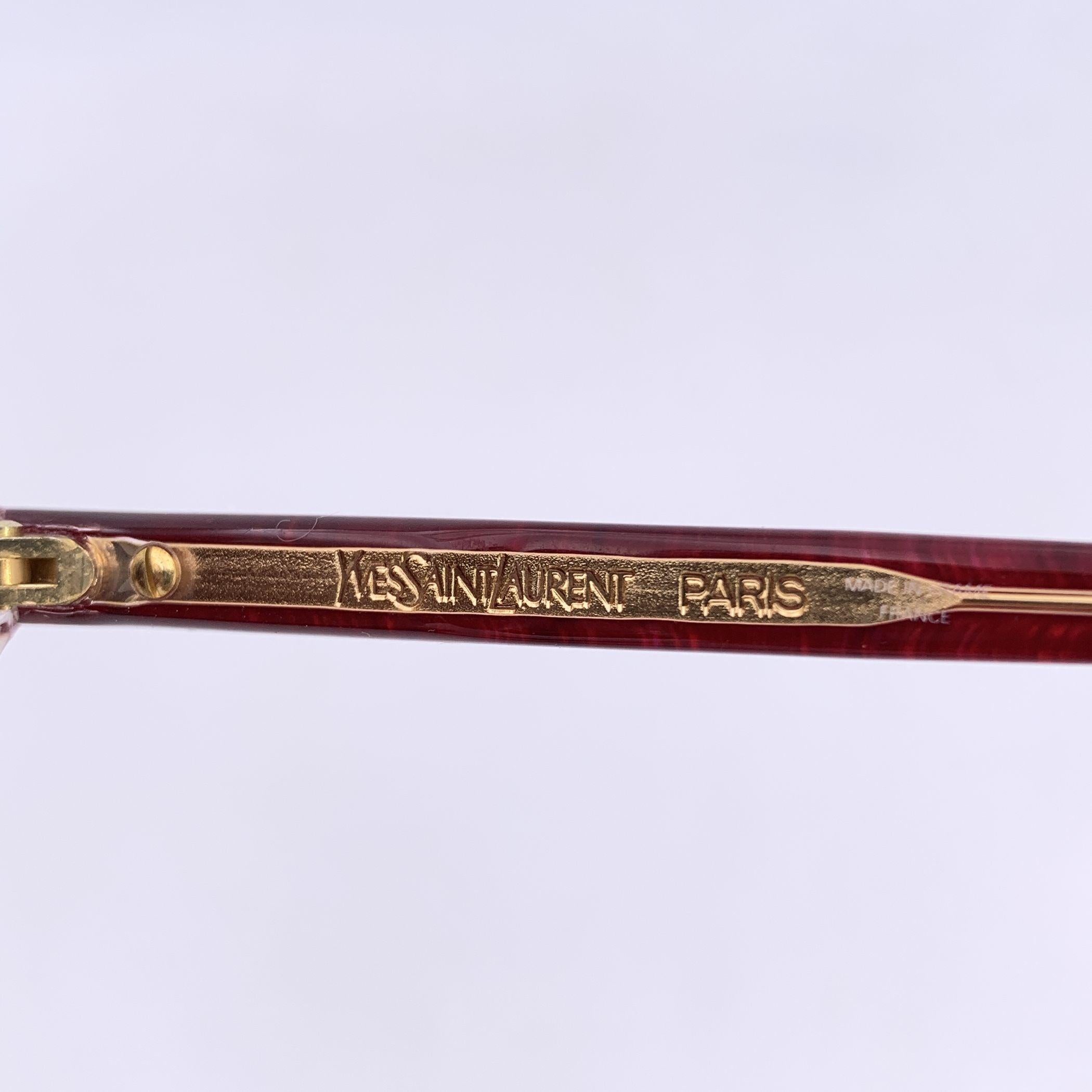 Donna Occhiali da sole Yves Saint Laurent Vintage Burgundy ARION 56/14 140mm in vendita