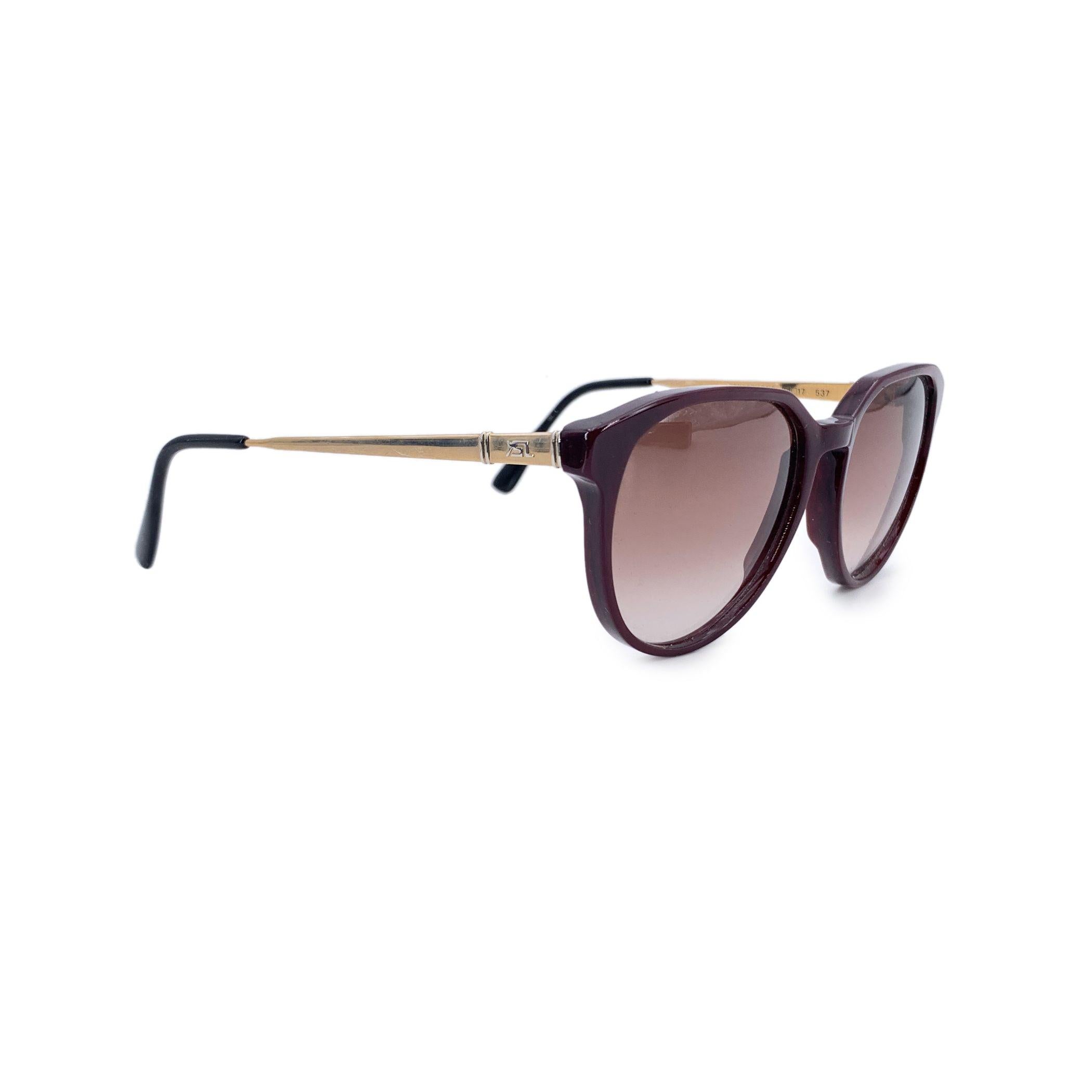 Brown Yves Saint Laurent Vintage Burgundy Sunglasses PERSEPHONE 54/17 130mm For Sale