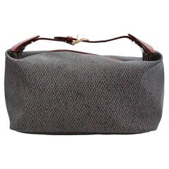 Yves Saint Laurent Vintage Burgunderfarbene Tweed-Mini-Tasche