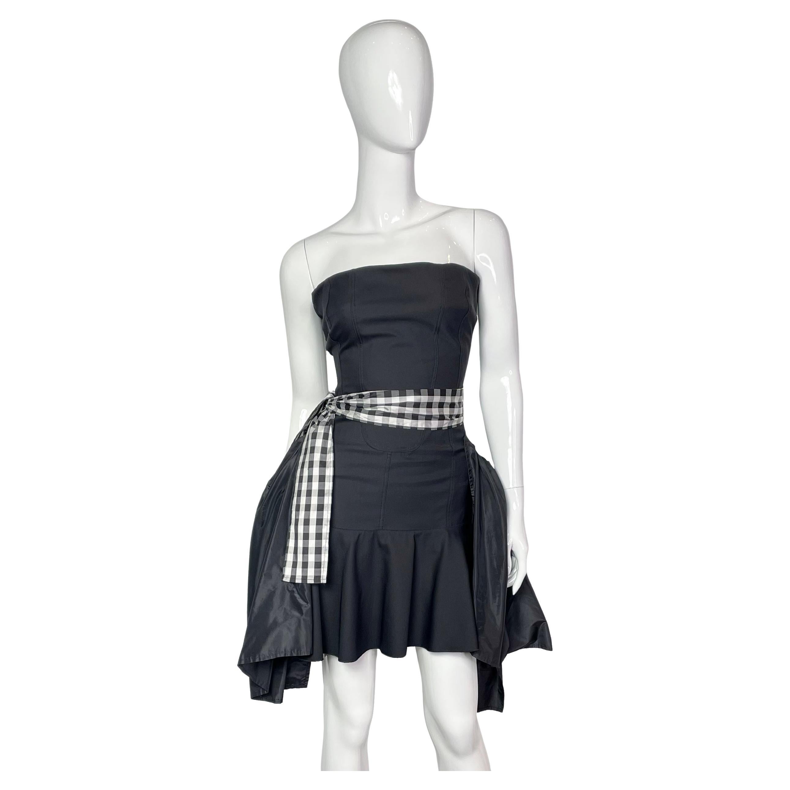 Yves Saint Laurent vintage bustier dress, 1980s For Sale