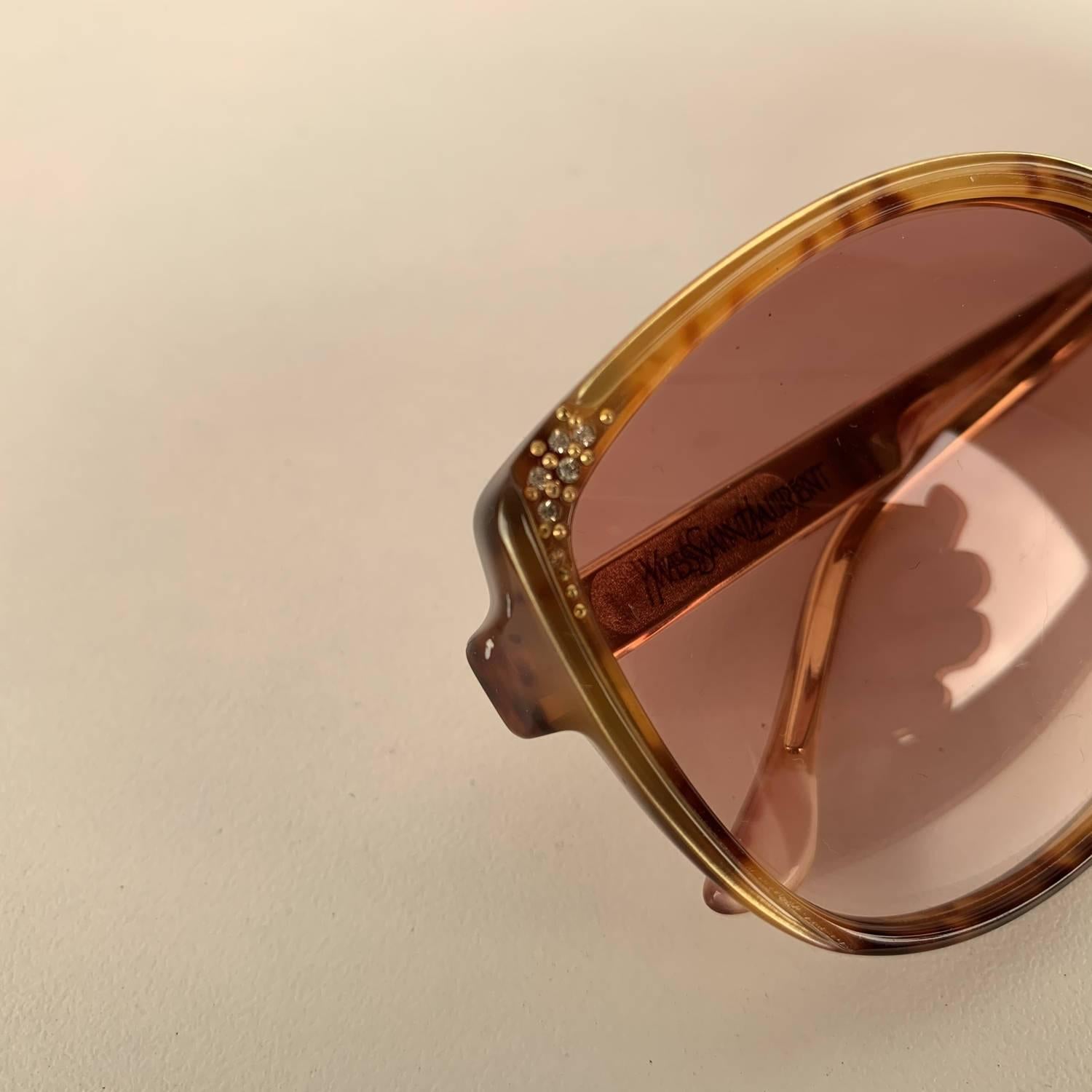 Brown Yves Saint Laurent Vintage Butterfly Mint Sunglasses 8150 58-14 140mm