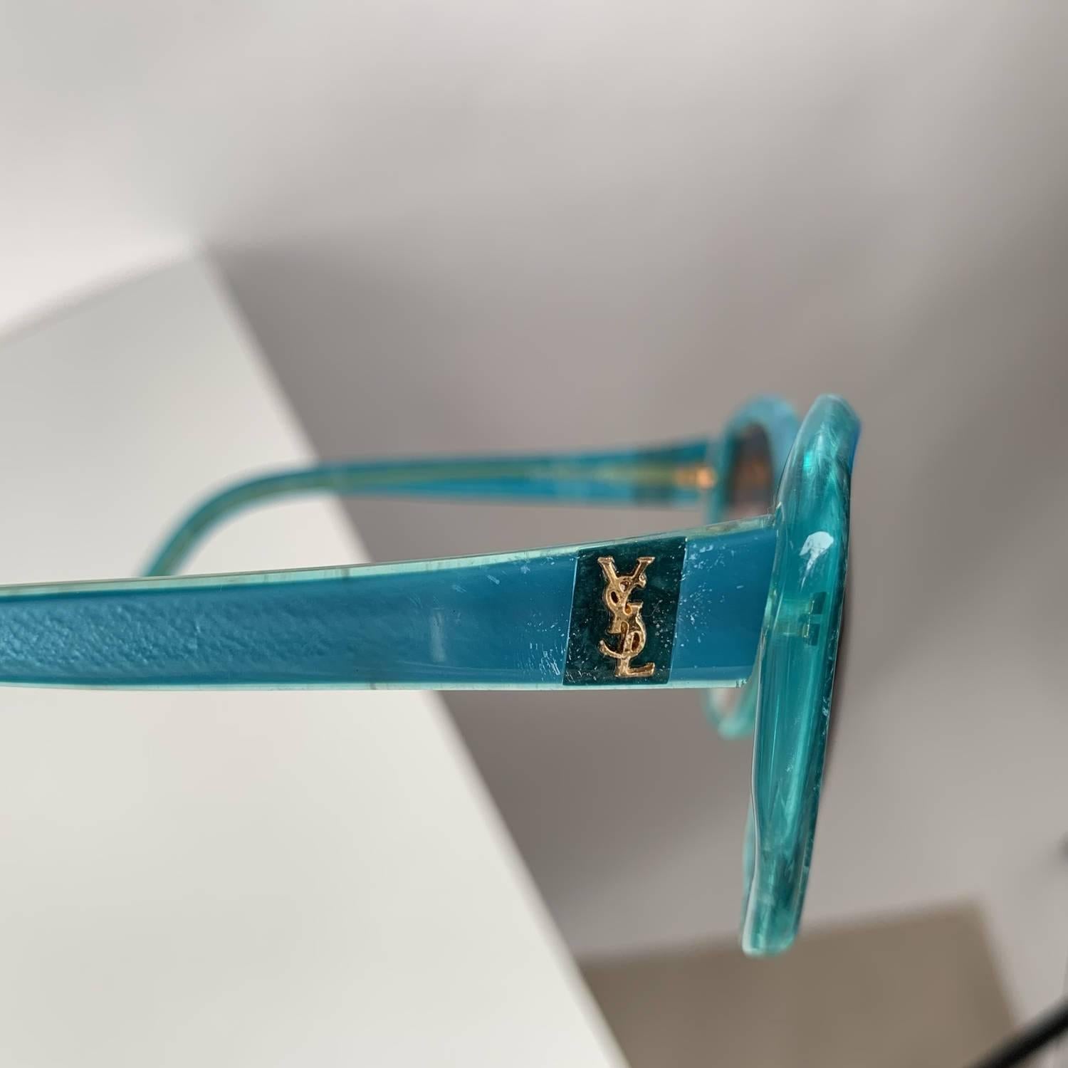 Yves Saint Laurent Vintage Cat Eye Turquoise Sunglasses 8702 P 71 1