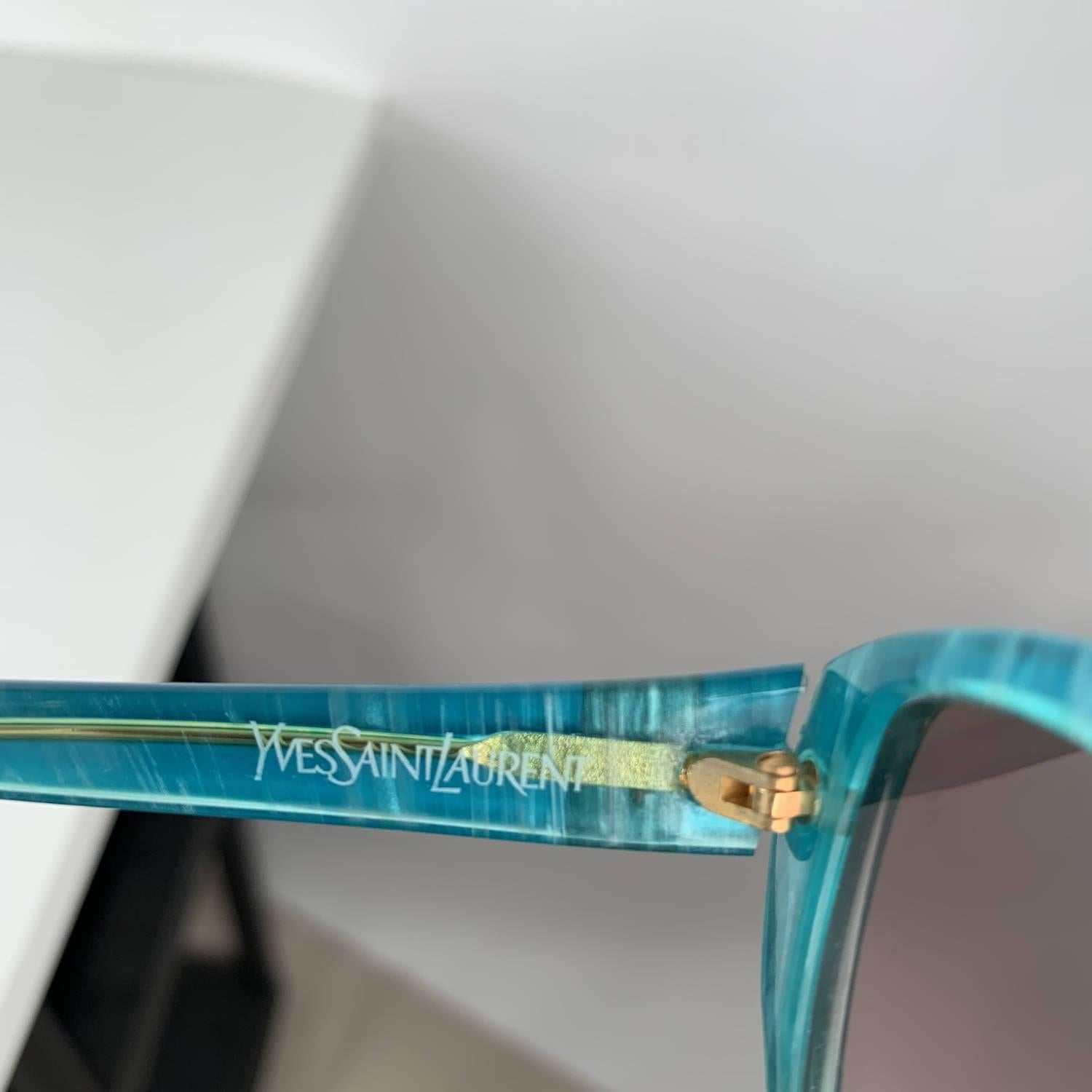 Yves Saint Laurent Vintage Cat Eye Turquoise Sunglasses 8702 P 71 3