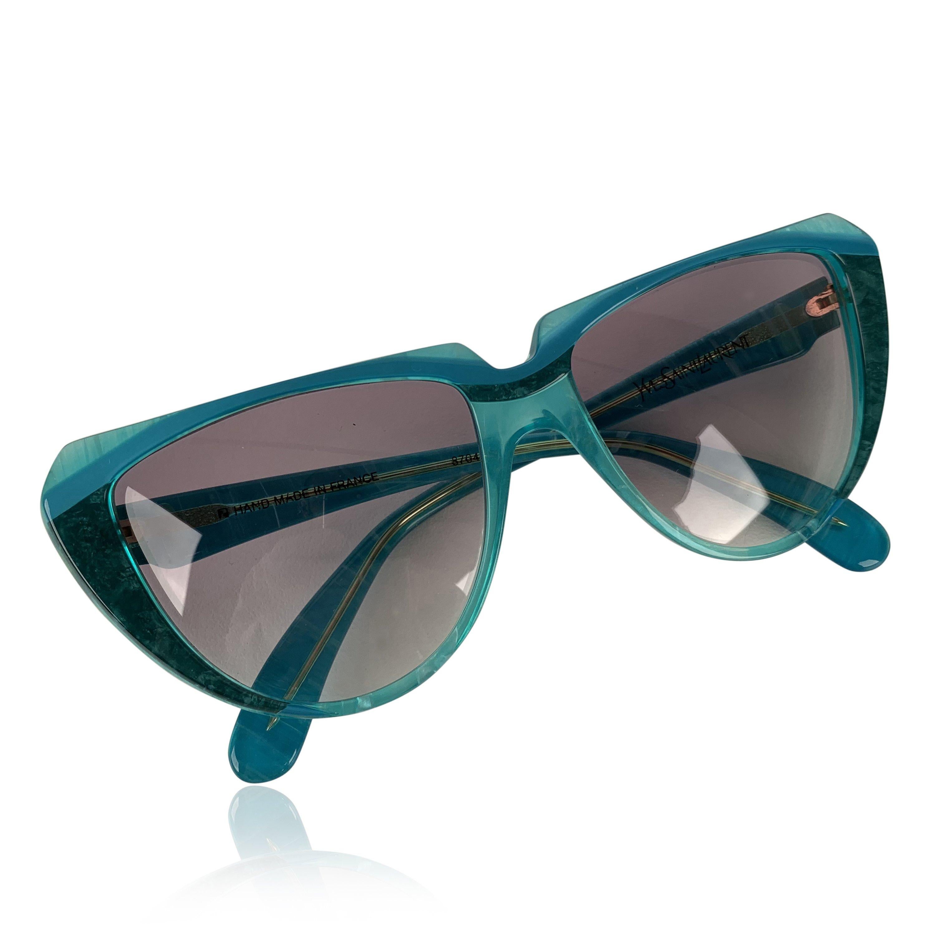 MATERIAL: Acetate COLOR: Turquoise MODEL: 8704 P 71 GENDER: Women SIZE: Medium COUNTRY OF MANUFACTURE: France Condition CONDITION DETAILS: NOS - New Old Stock - Never worn or Used - They will come with a GENERIC Case Measurements MEASUREMENTS: