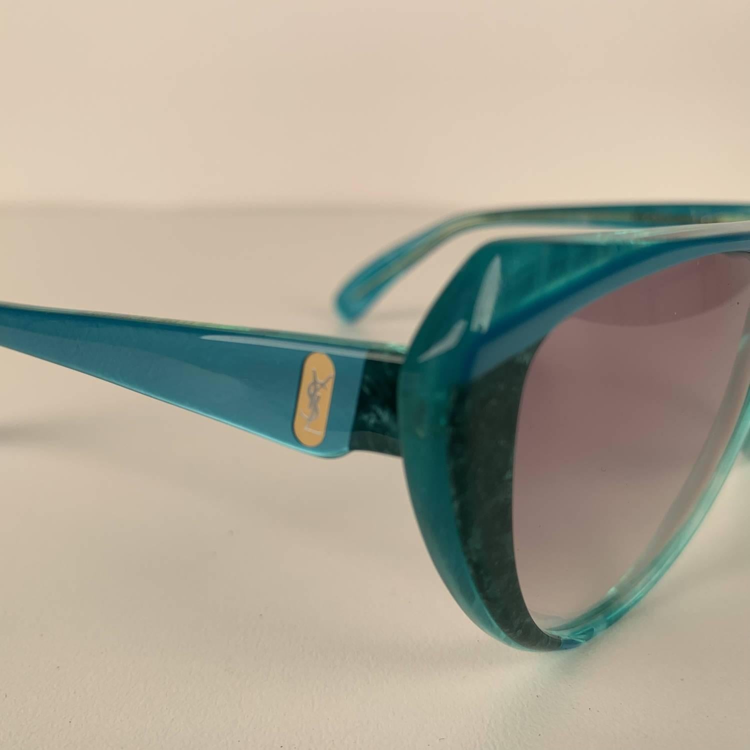 Yves Saint Laurent Vintage Cat Eye Turquoise Sunglasses 8704 P 71 1