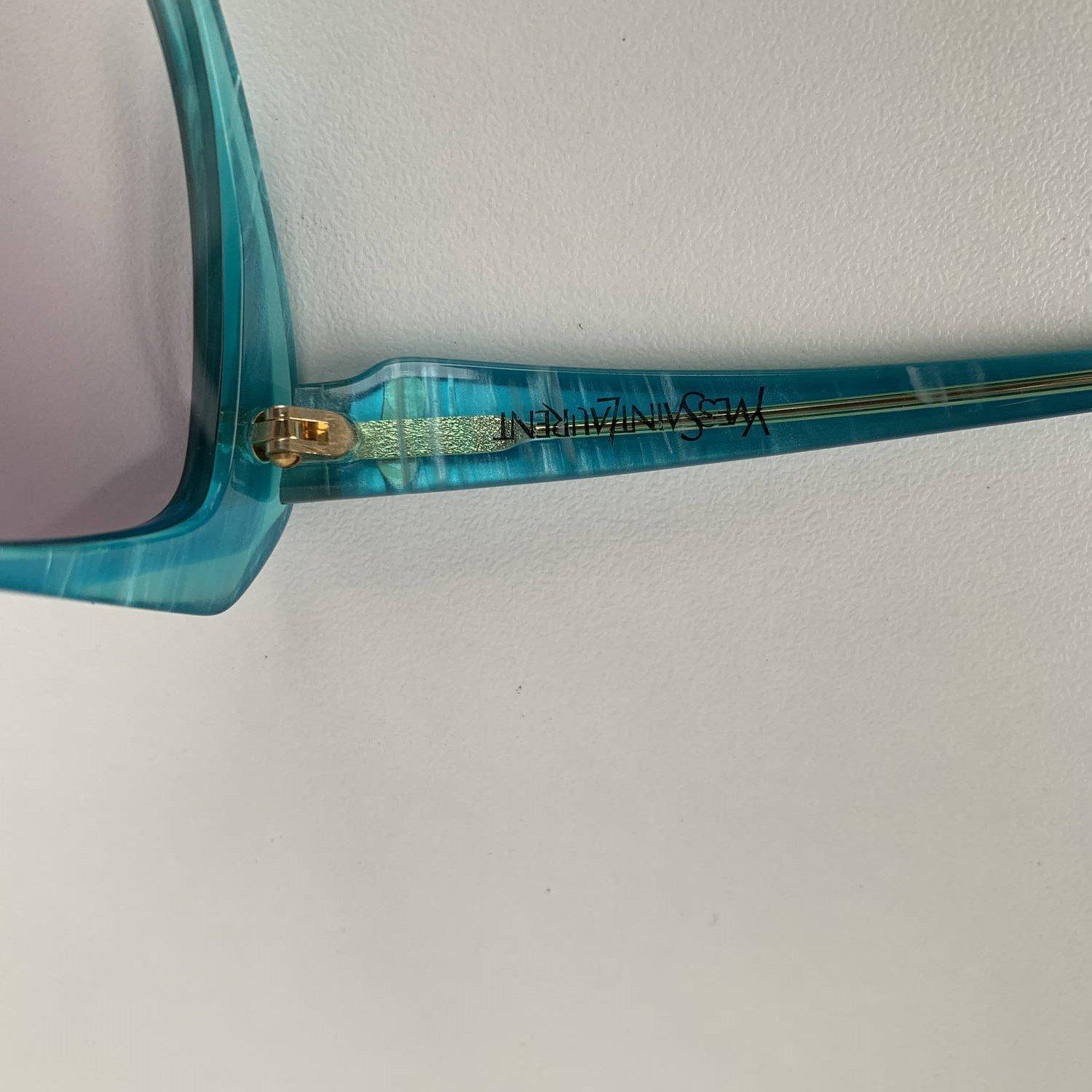 Yves Saint Laurent Vintage Cat Eye Turquoise Sunglasses 8704 P 71 2