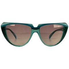Yves Saint Laurent Vintage Cat Eye Turquoise Sunglasses 8704 P 71