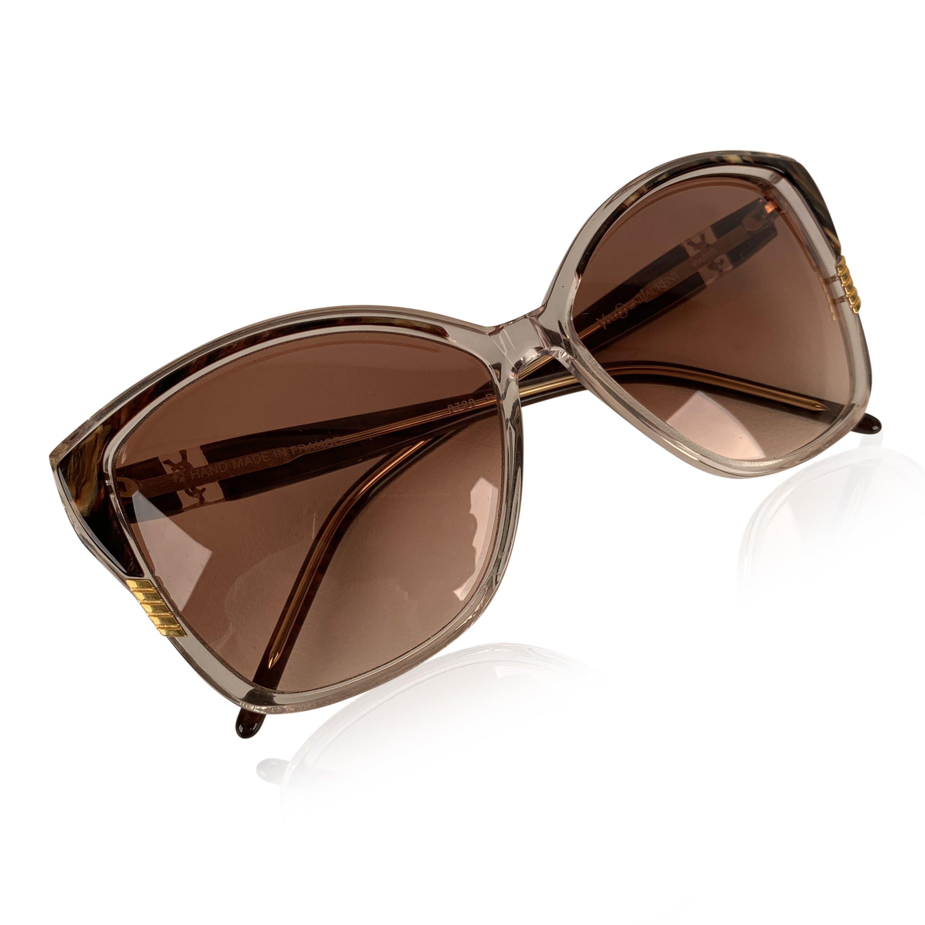 Yves Saint Laurent Vintage Clear Brown Sunglasses 8728 P 123 3