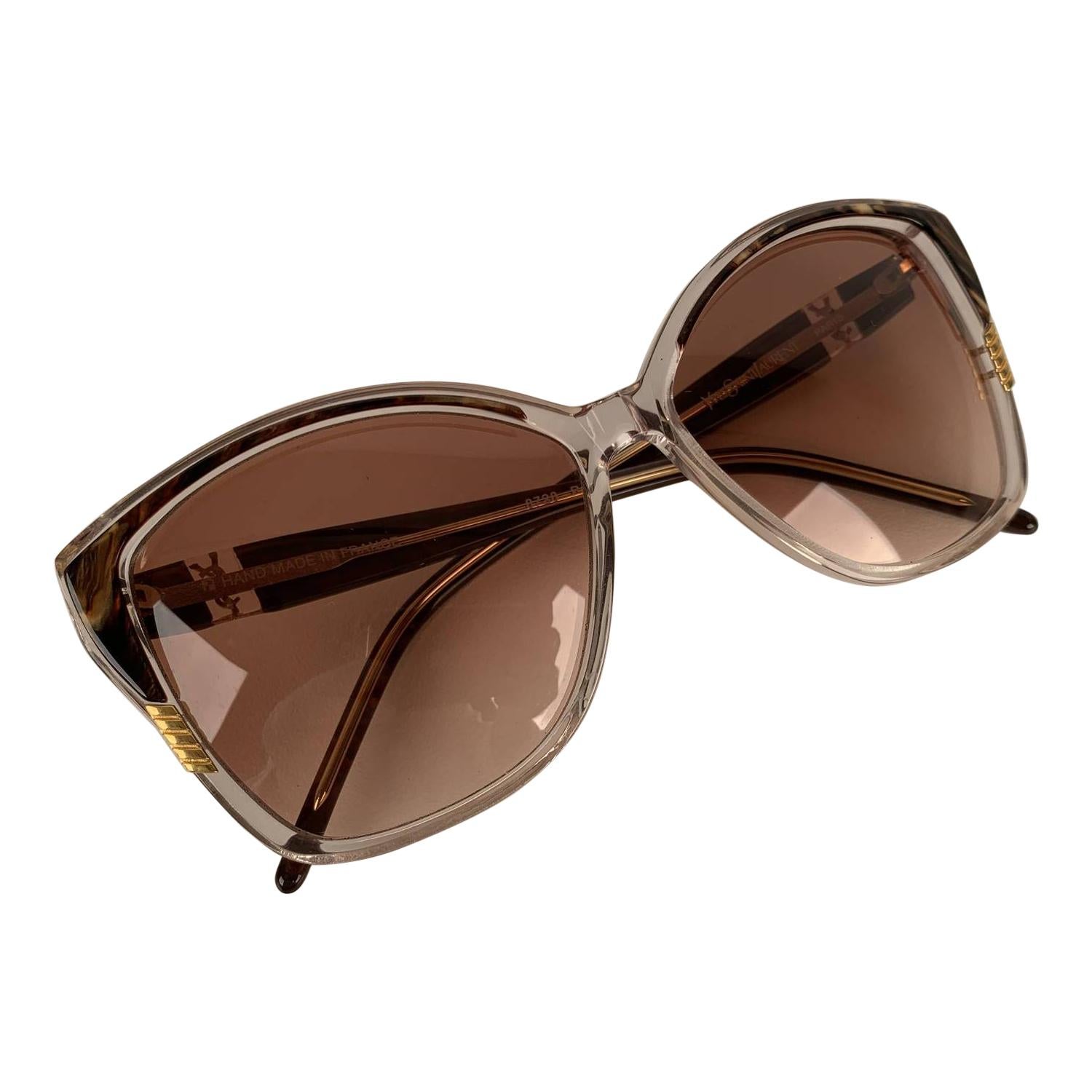 Yves Saint Laurent Vintage Clear Brown Sunglasses 8728 P 123