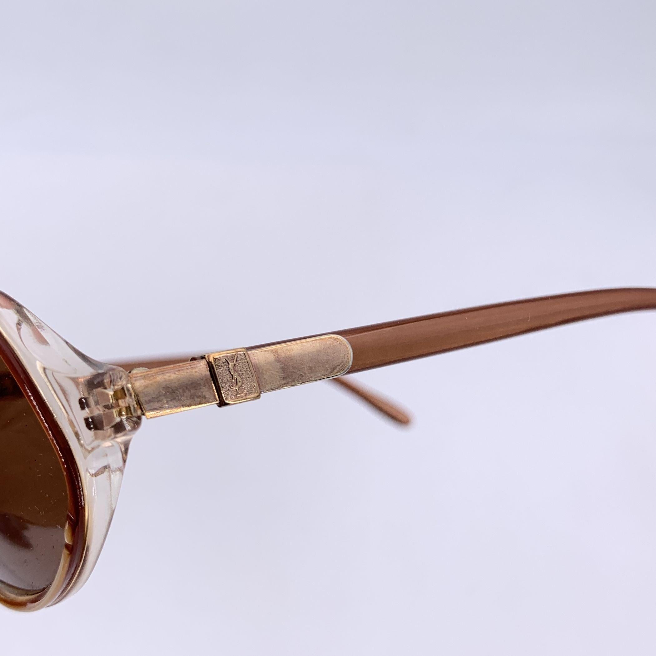 Yves Saint Laurent Vintage Clear Sunglasses HESTIA 56/12 140mm In Excellent Condition For Sale In Rome, Rome