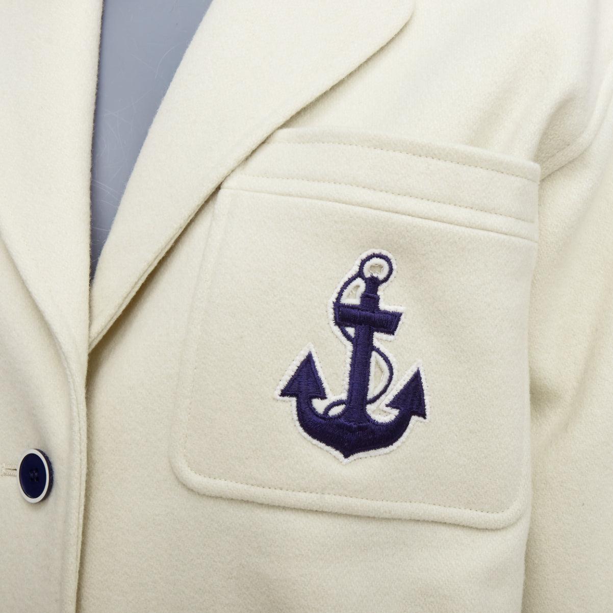Yves SAINT LAURENT Vintage crème marinière cropped jacket FR36 S
Référence : LNKO/A02490
Marque : Yves Saint Laurent
Collectional : Rive Gauche
MATERIAL : Semblable à de la laine
Couleur : Crème, Marine
Motif : Solide
Fermeture : bouton
Doublure :