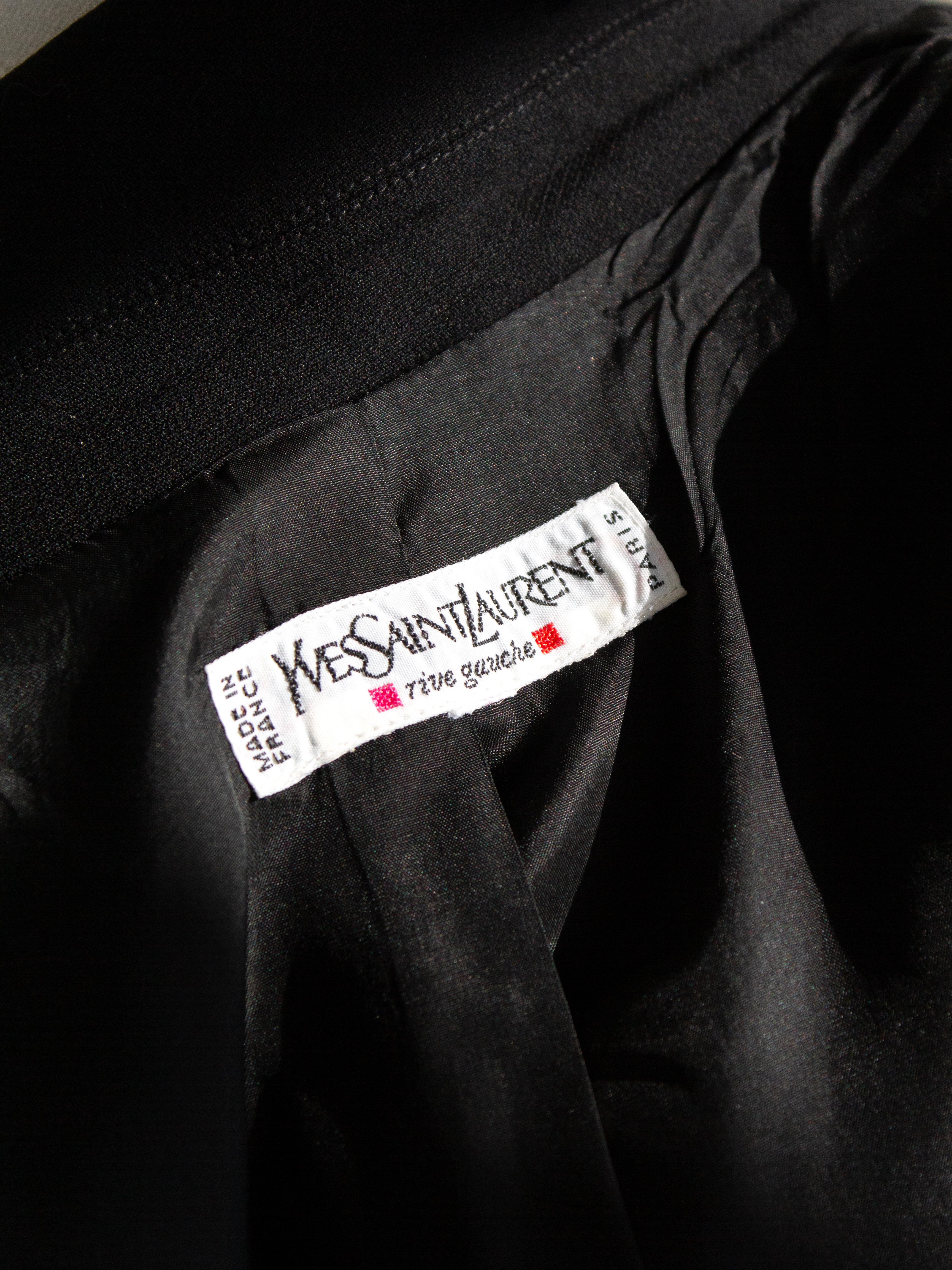 Yves Saint Laurent Vintage F/W 1992 Black Gold Oversized Foil Buttons Blazer 9
