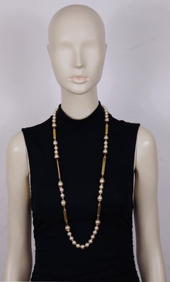 YVES SAINT LAURENT Vintage Faux Pearl Necklace