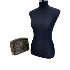 Yves Saint Laurent Vintage Giraffe Print Canvas Clutch Cosmetic Bag