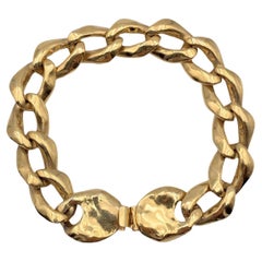 Yves Saint Laurent Vintage Gold Metal Chain Link Bracelet