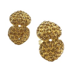 YVES SAINT LAURENT Vintage Gold Metal Earrings