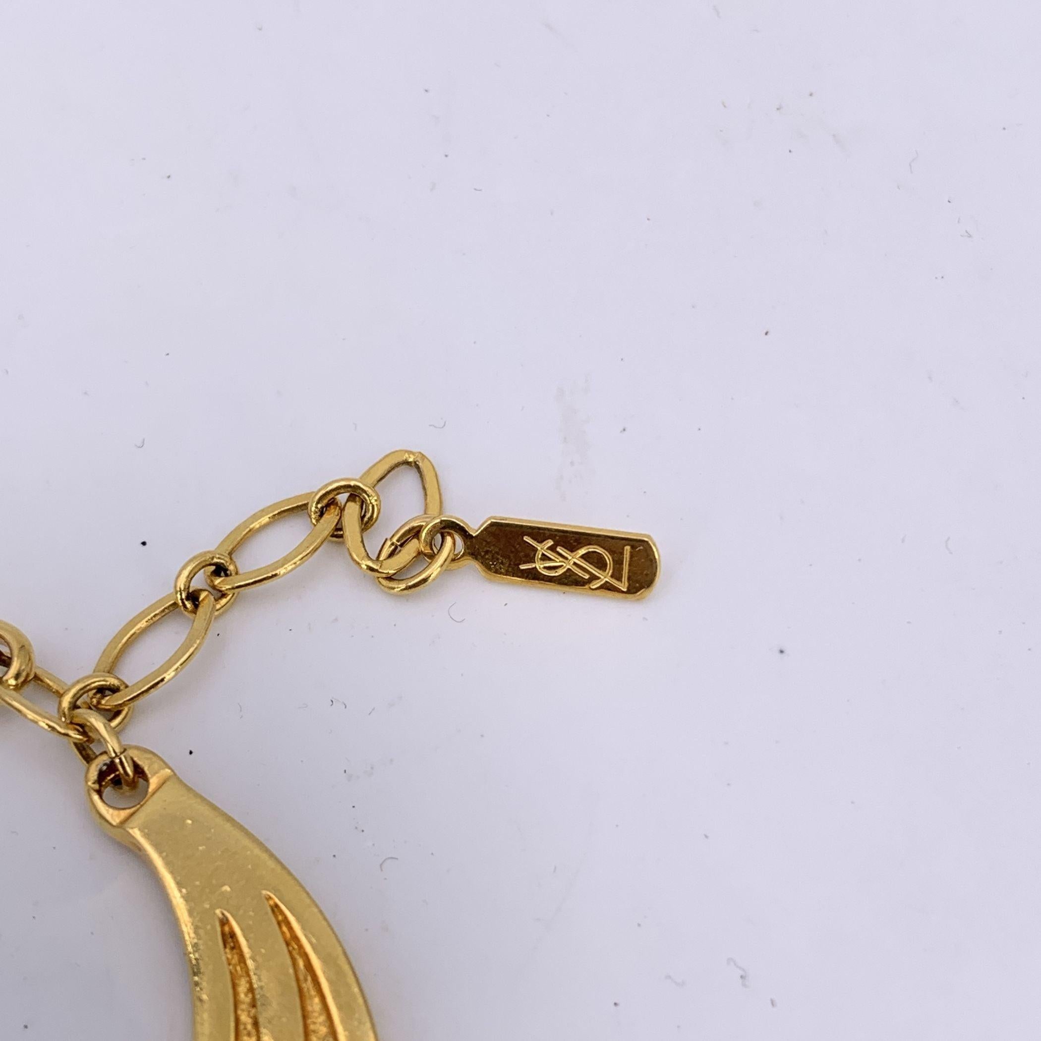 Yves Saint Laurent Vintage Gold Metall Multi Strang Halskette Damen im Angebot