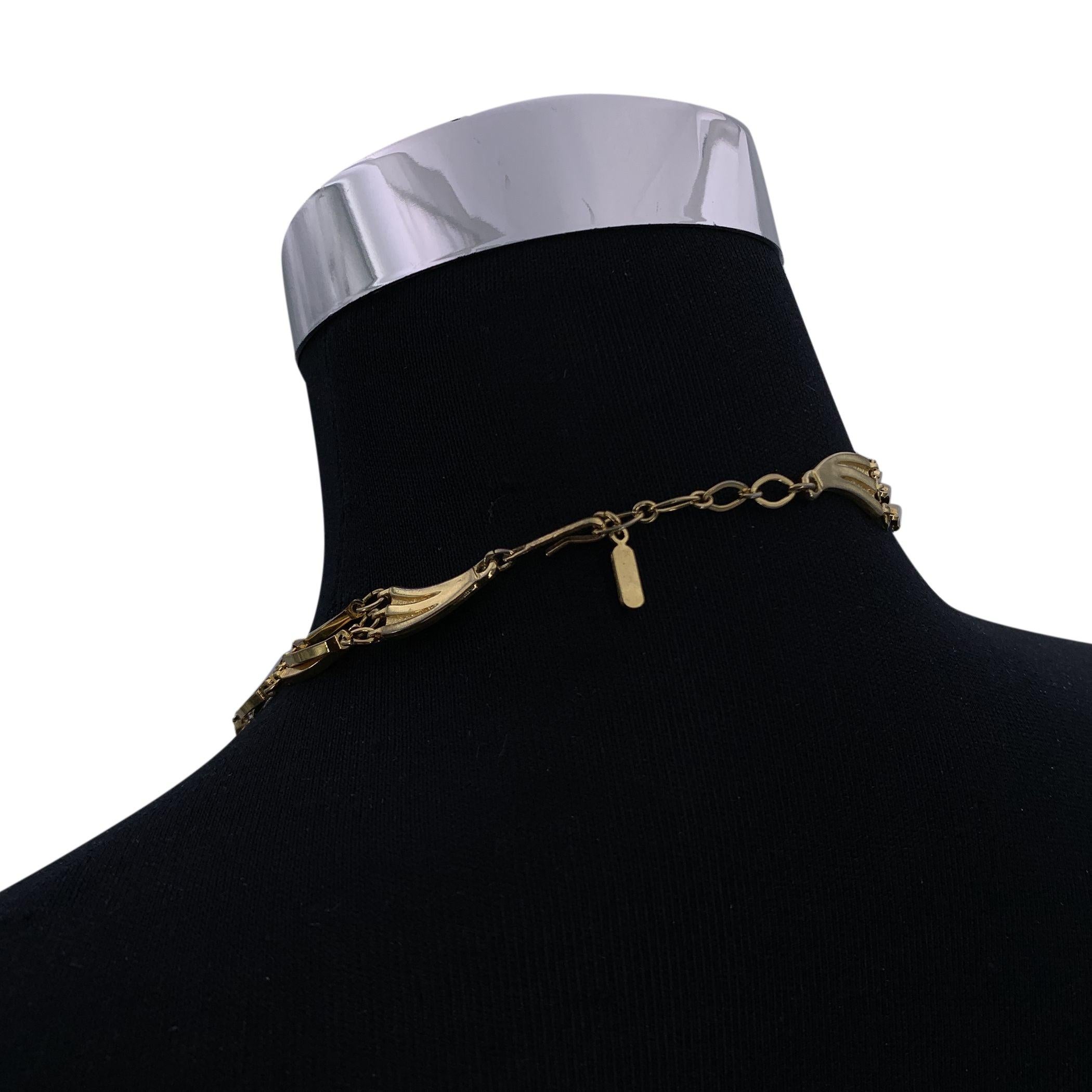 Yves Saint Laurent Vintage Gold Metall Multi Strang Halskette im Angebot 2