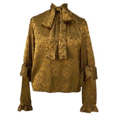 Yves Saint Laurent vintage golden baroque Silk Shirt Yves Saint Laurent vintage golden baroque Silk Shirt