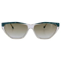 Yves Saint Laurent Vintage Green Harpies Sunglasses 60/13 140mm