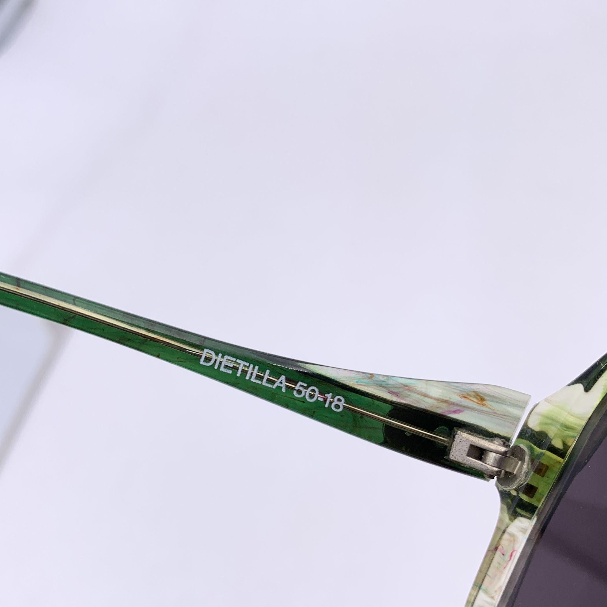 Yves Saint Laurent Vintage Green Sunglasses DIETILLA 50/18 130mm In Excellent Condition For Sale In Rome, Rome