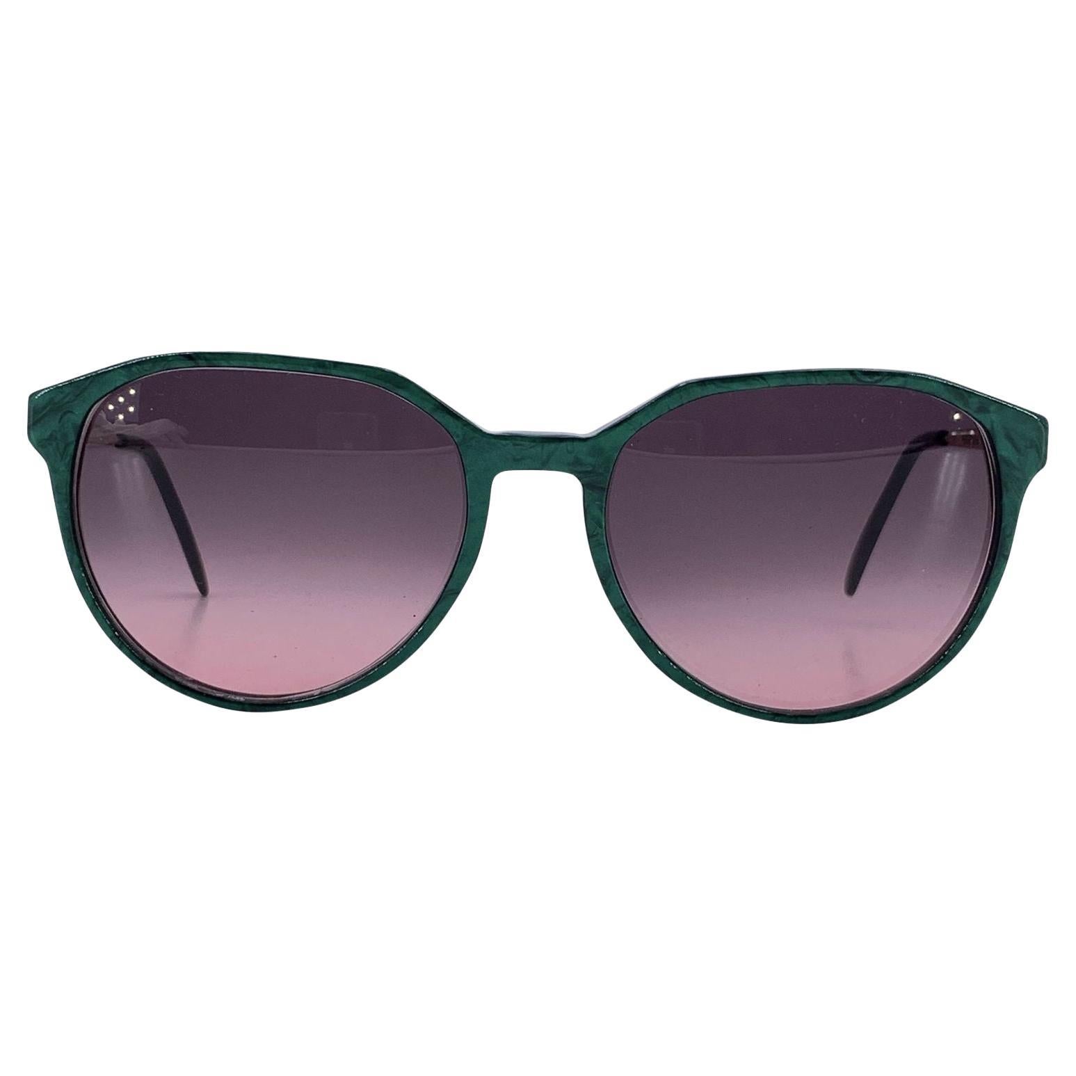 Yves Saint Laurent Gafas de sol vintage verdes PERSEPHONE 56/17 130mm