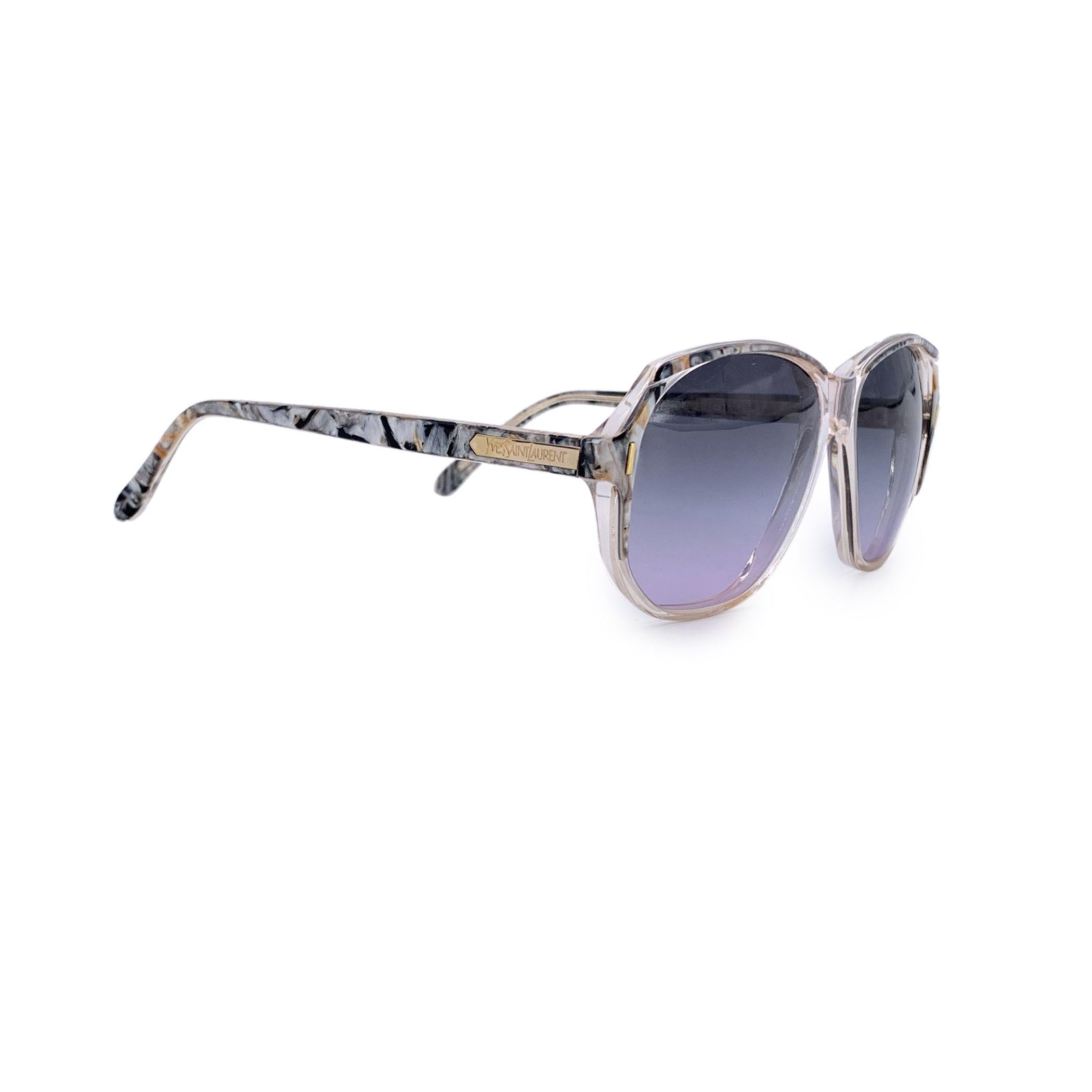 Gray Yves Saint Laurent Vintage Grey Sunglasses SALAMINE 56/15 130mm For Sale