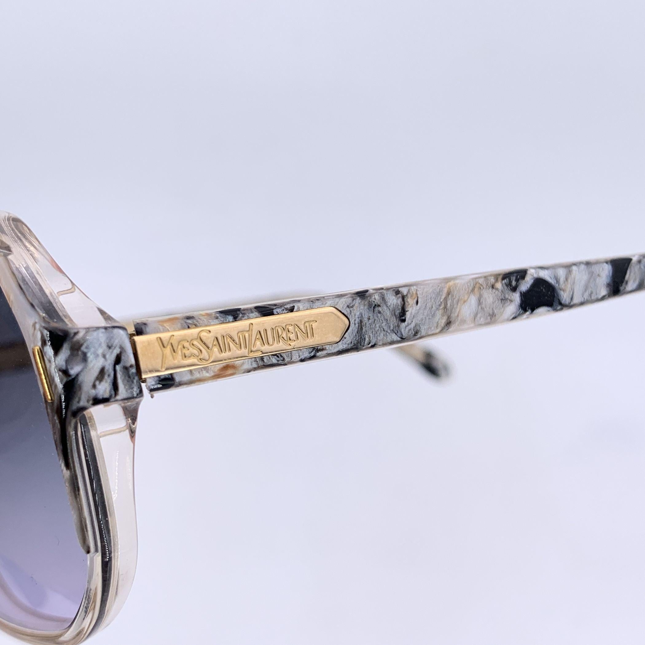 Yves Saint Laurent Vintage Grey Sunglasses SALAMINE 56/15 130mm In Excellent Condition For Sale In Rome, Rome