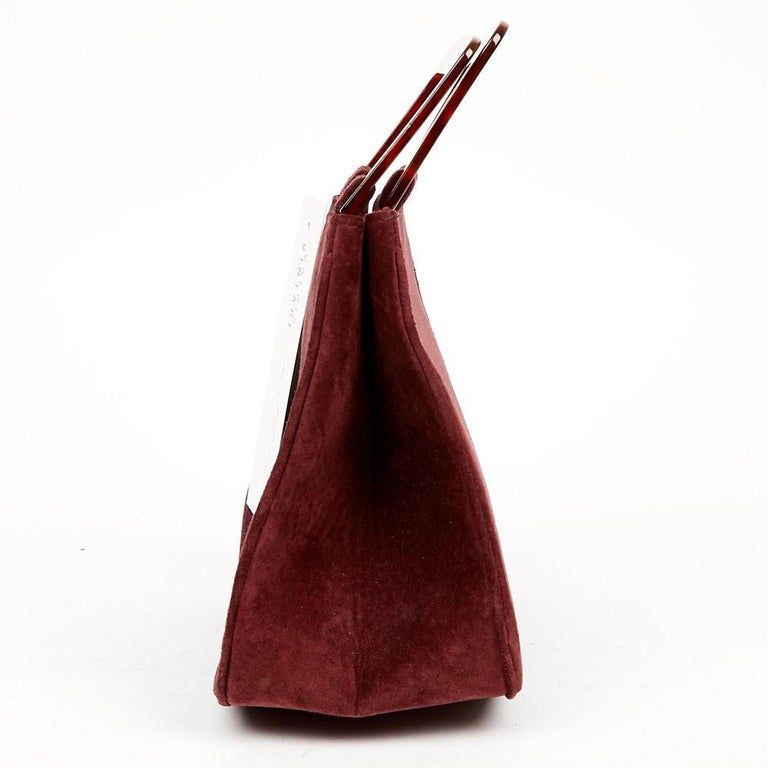 Burgundy suede handbag Louis Vuitton Burgundy in Suede - 1178168