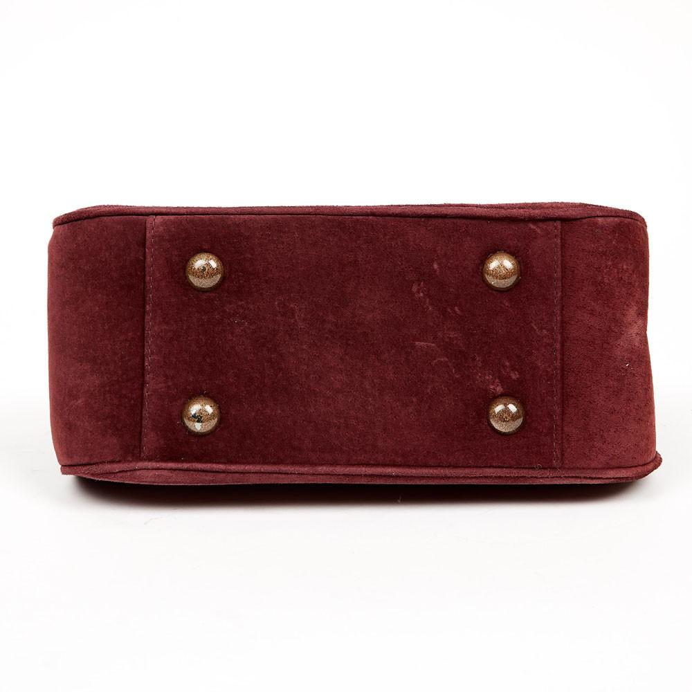 burgundy suede purse