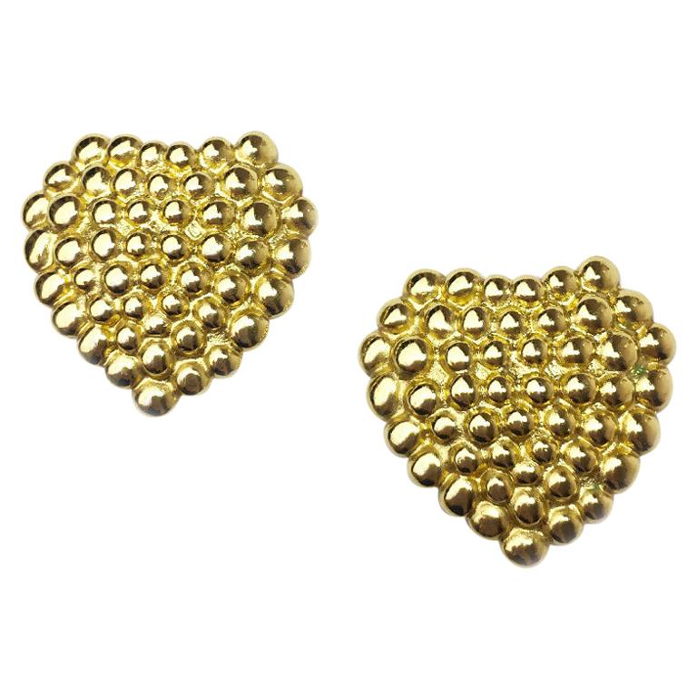 Yves Saint Laurent Vintage Heart Clip Earrings