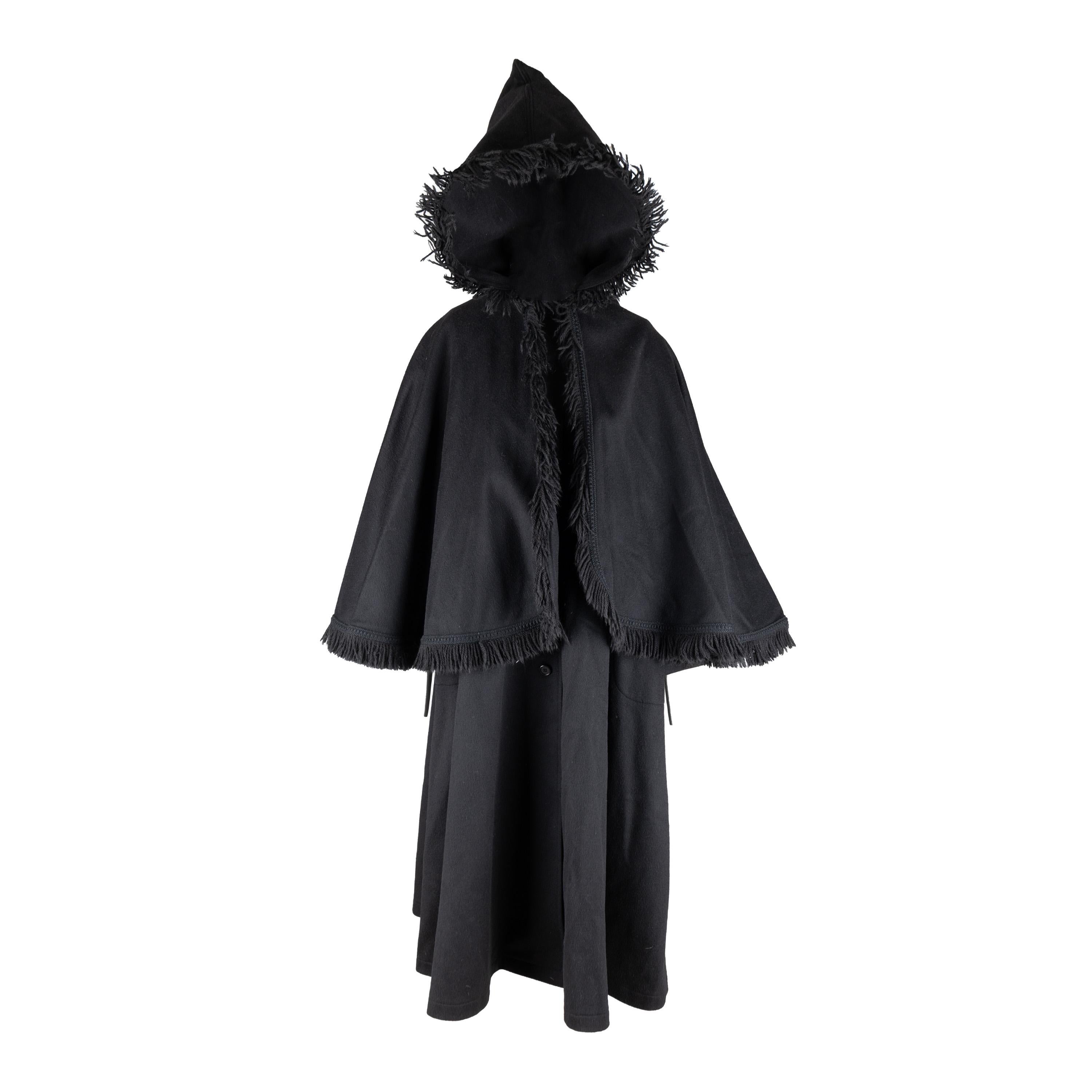 Women's Yves Saint Laurent Vintage Hooded Cape Coat - '70s For Sale