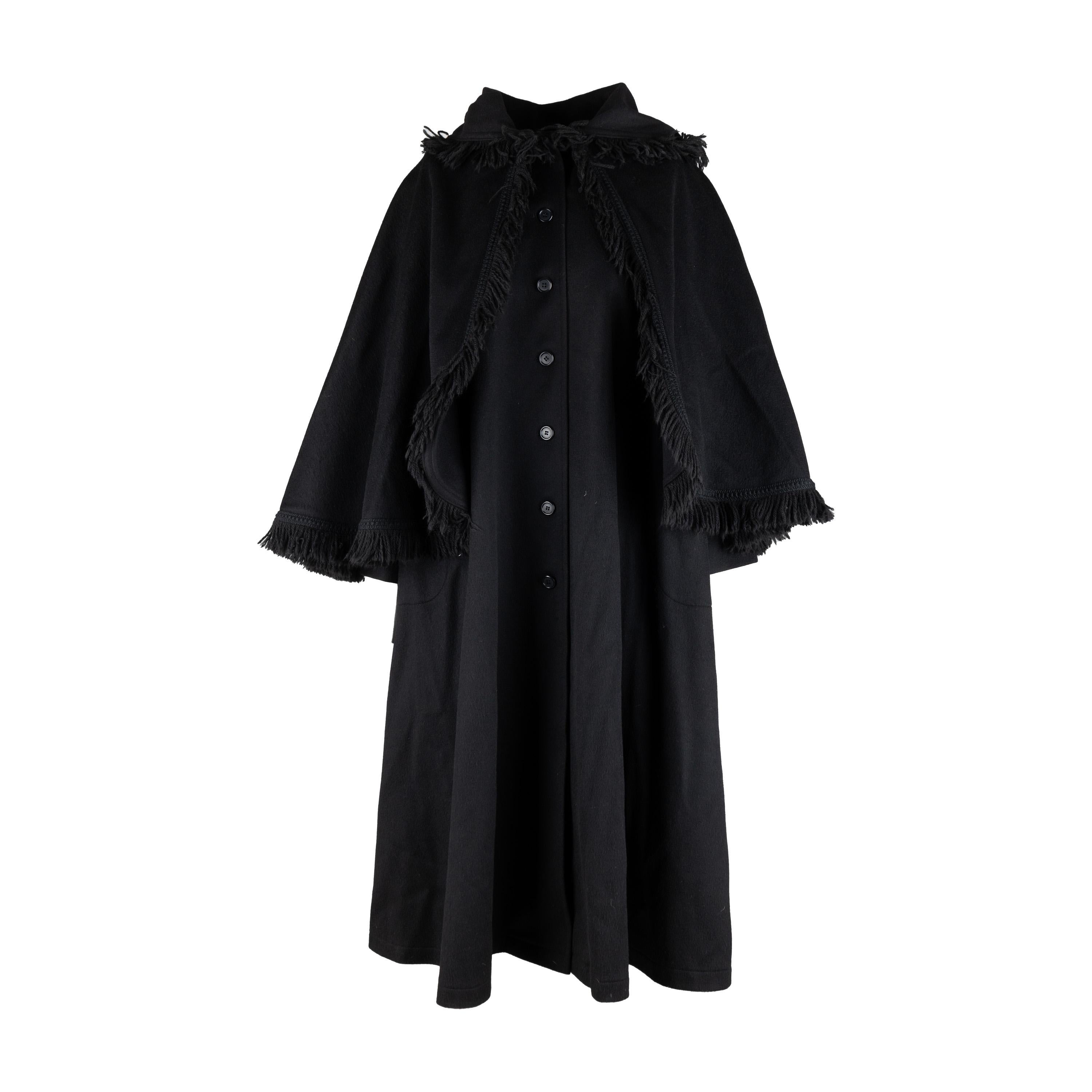Yves Saint Laurent Vintage Hooded Cape Coat - '70s For Sale