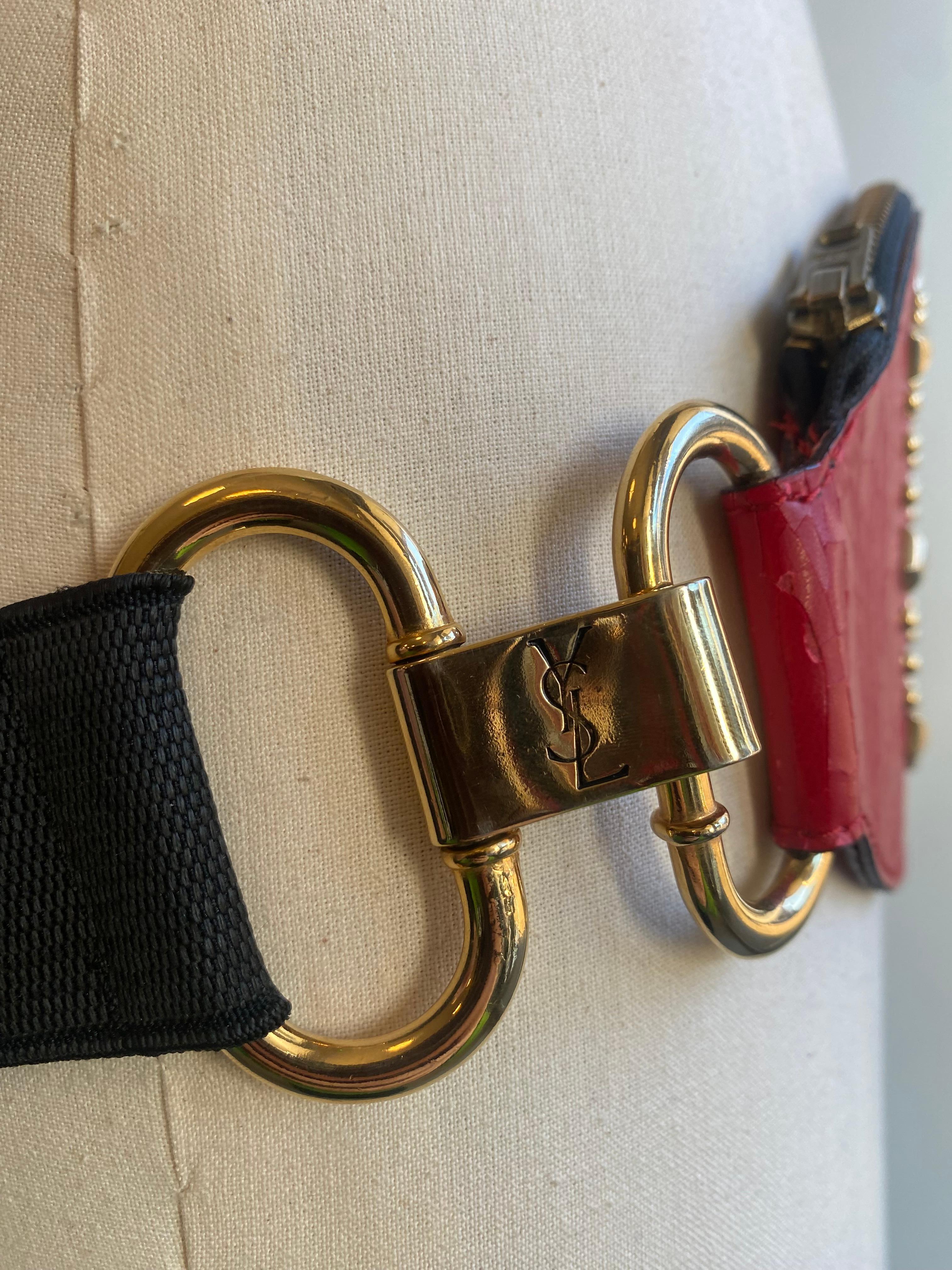 Yves Saint Laurent Vintage Leather Belt Bag For Sale 1