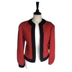 Yves Saint Laurent Vintage Leather Short Vest in Red