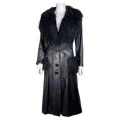 Yves Saint Laurent Vintage leather Trench with Mongolian Lamb Fur