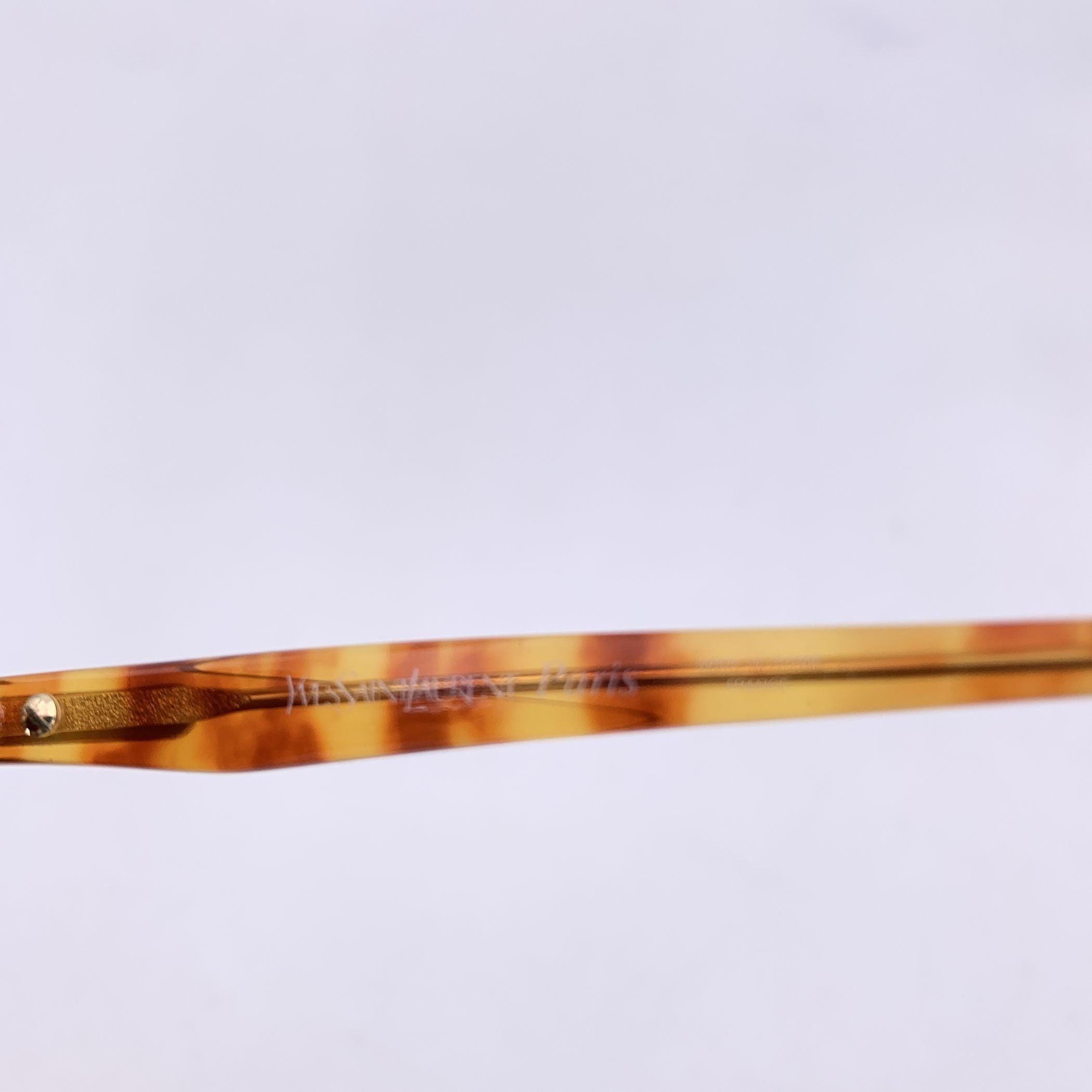 Yves Saint Laurent Vintage Hellbraune Havanna-Sonnenbrille MEMNON 54/15 im Zustand „Hervorragend“ im Angebot in Rome, Rome