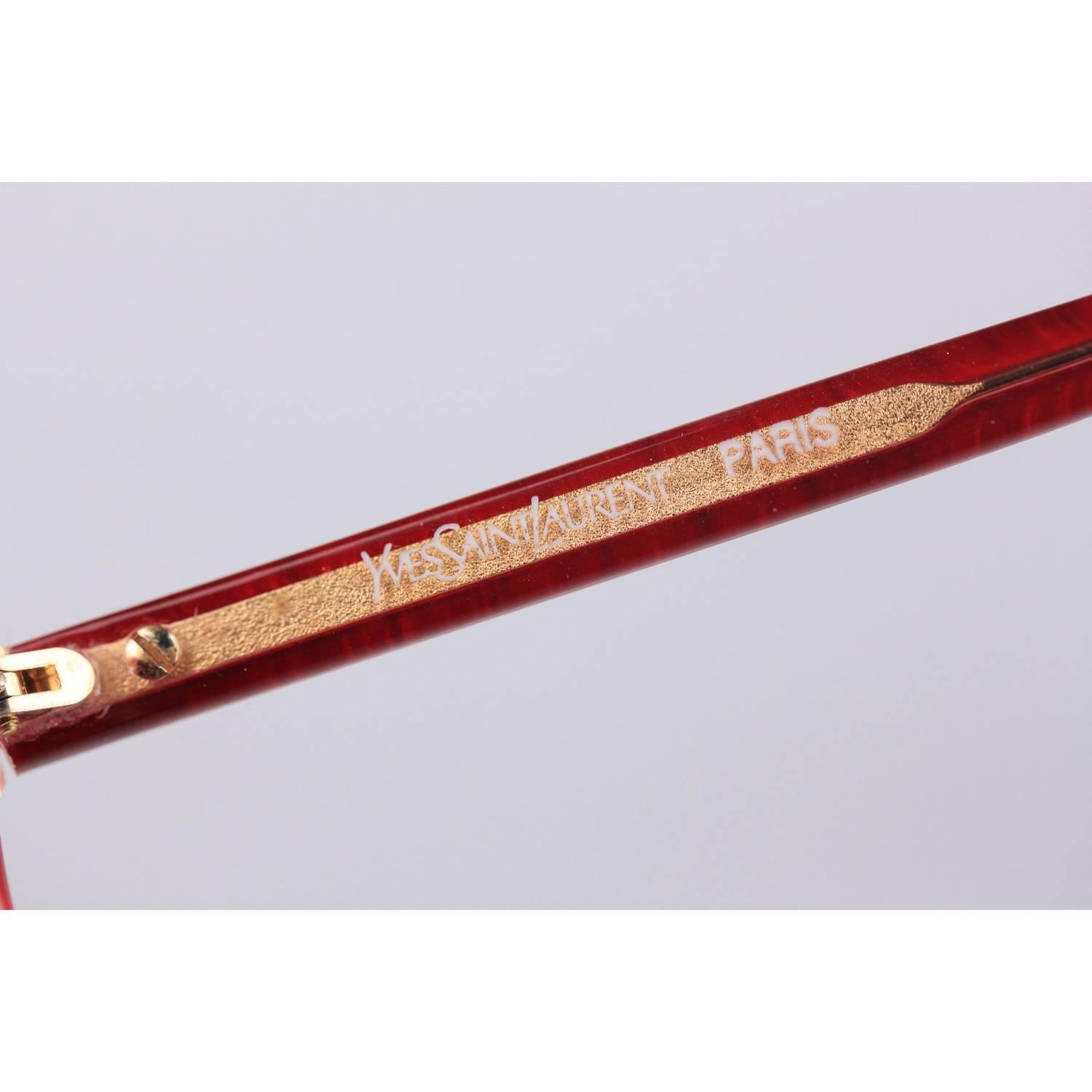 Brown Yves Saint Laurent Alcmene 57-15mm Vintage Marbled Sunglasses 