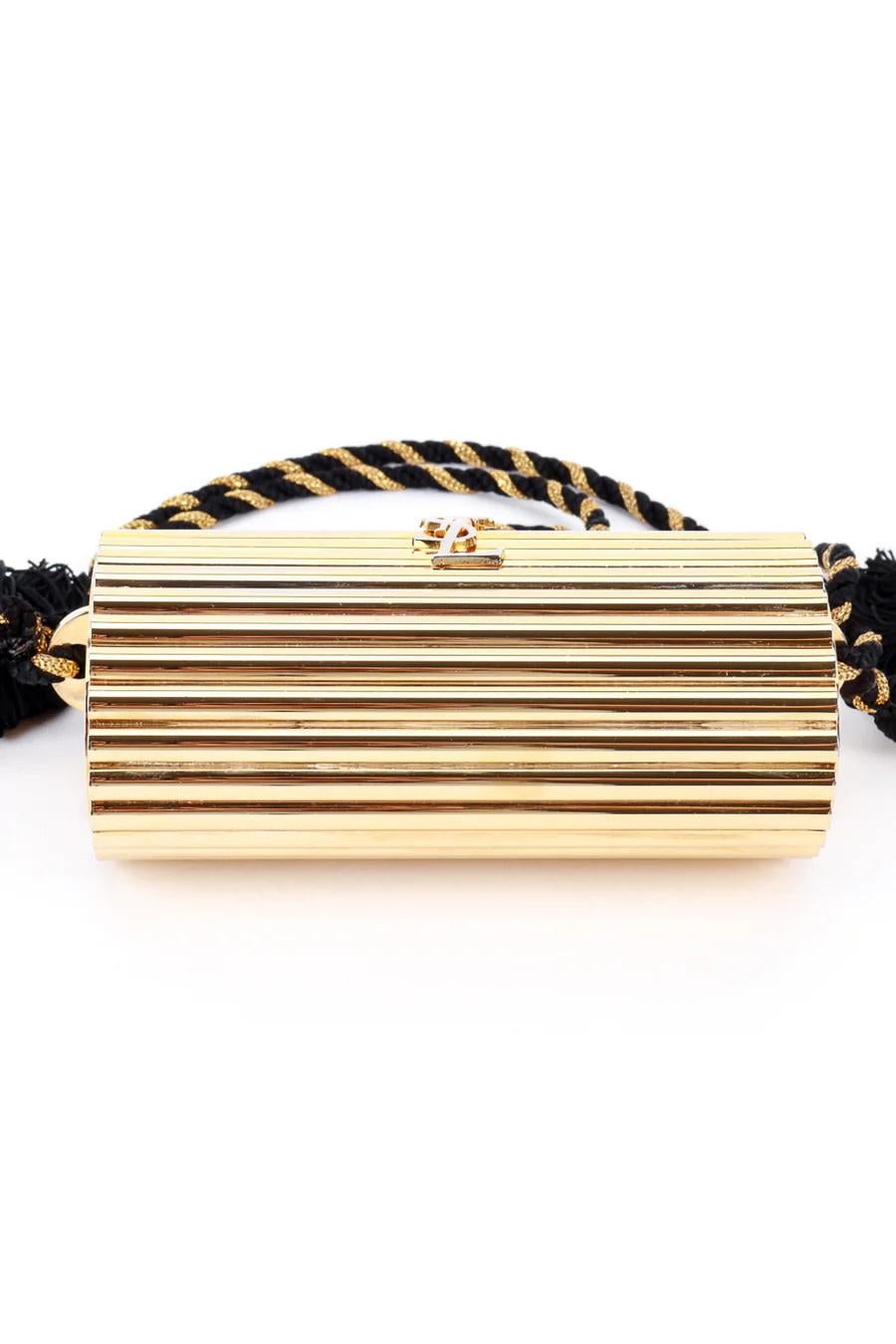 Women's Yves Saint Laurent Vintage Minaudière Opium Box Bag Gold Metal 1980s For Sale