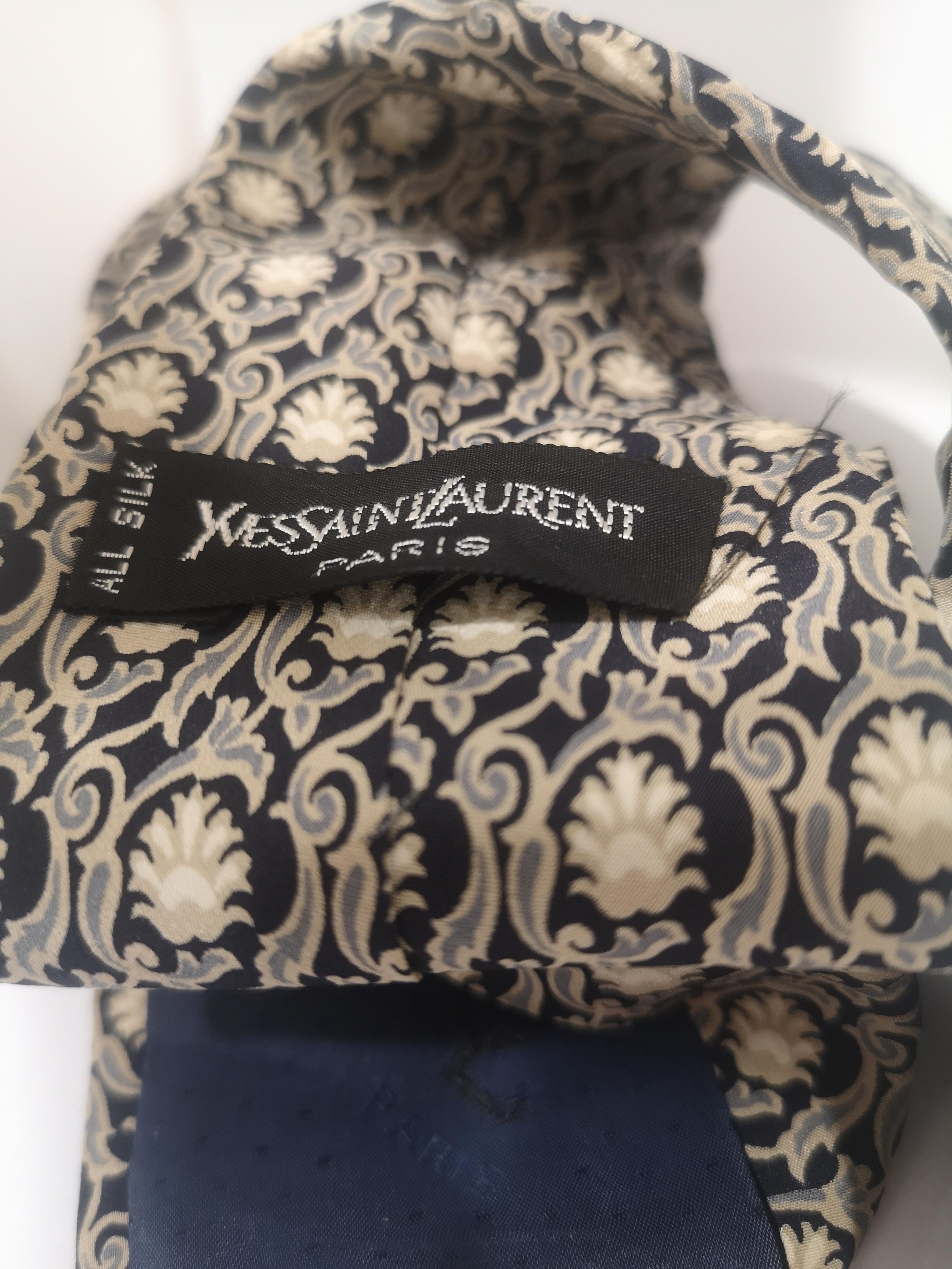 Yves Saint Laurent Vintage mehrfarbige Seidenkrawatte