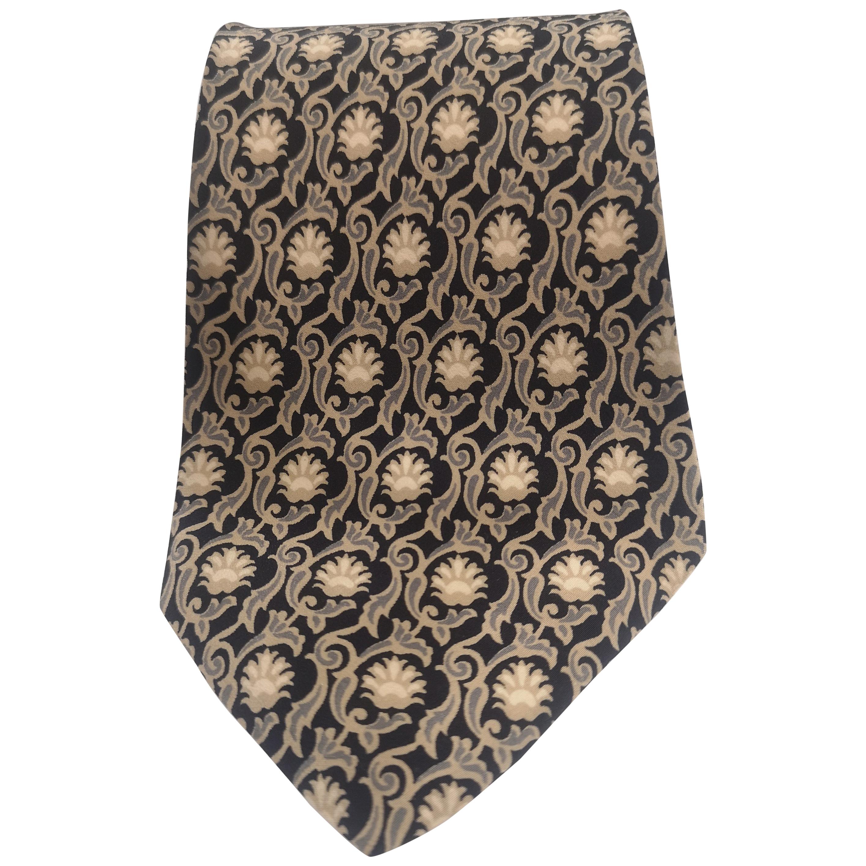 Yves Saint Laurent Vintage multicoloured silk tie For Sale