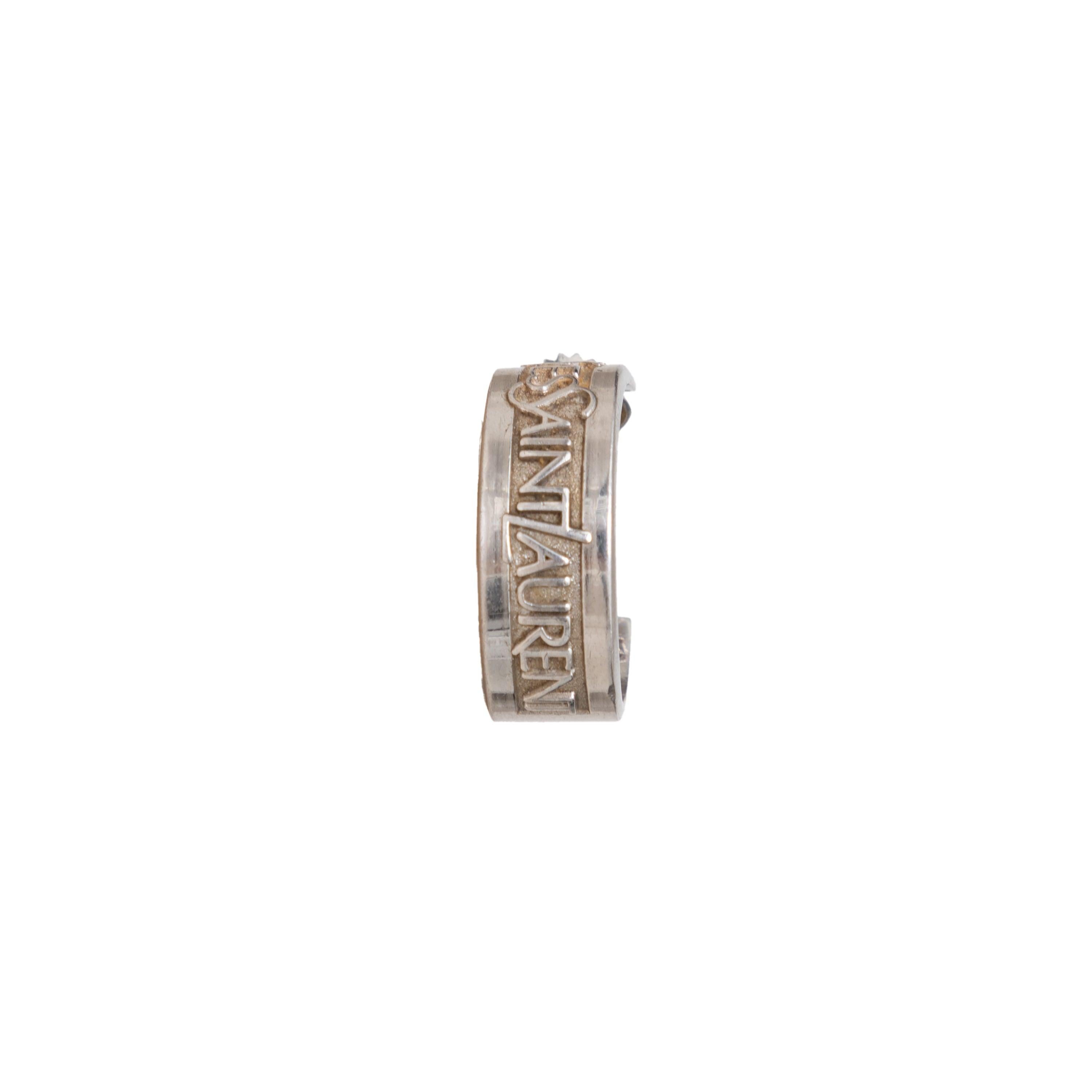 Yves Saint Laurent Vintage Namesake Hoop Earrings - '90s In Good Condition For Sale In Milano, IT