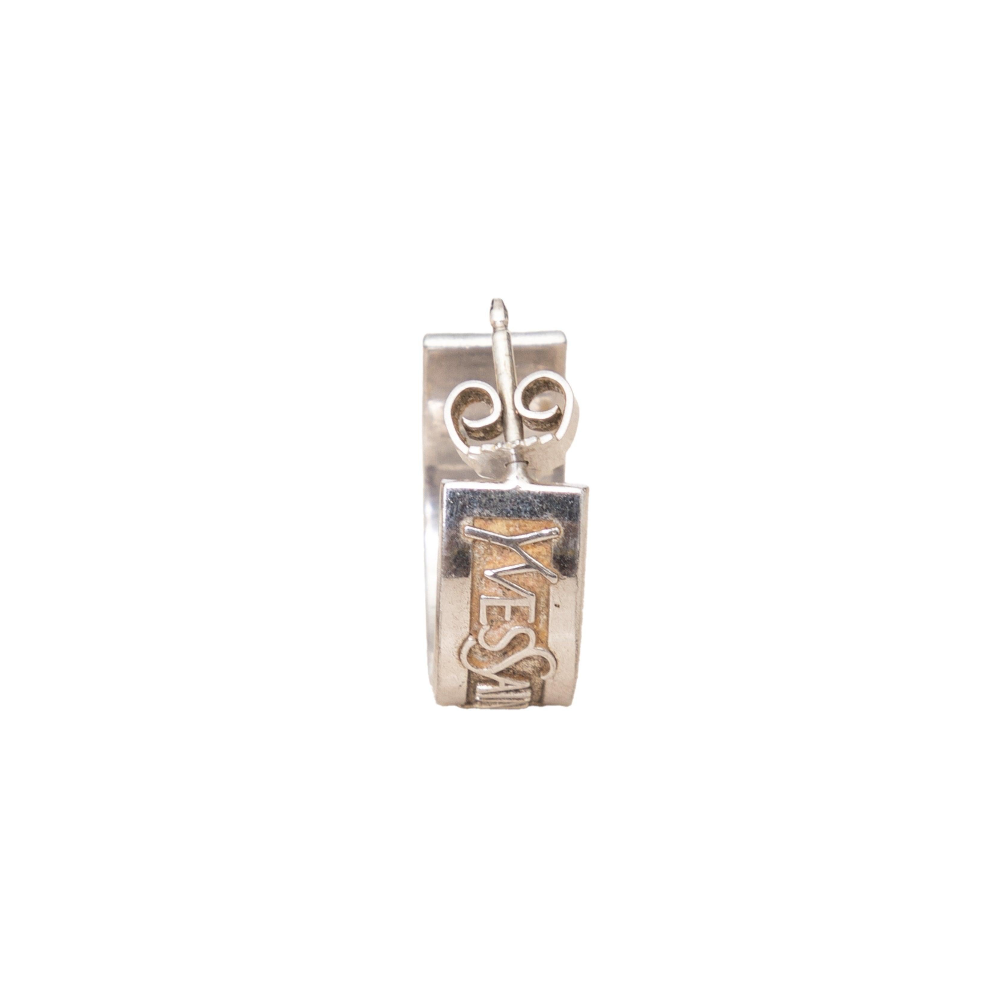 Women's Yves Saint Laurent Vintage Namesake Hoop Earrings - '90s For Sale