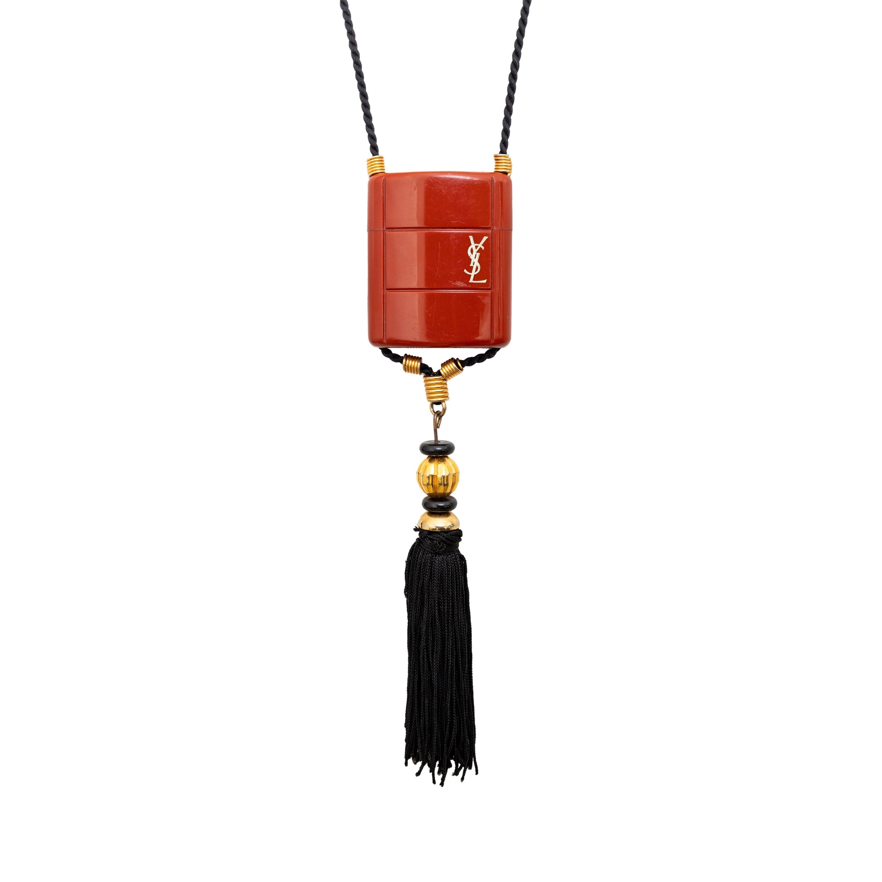 Yves Saint Laurent Vintage Opium Perfume Tassle Necklace - '80s In Good Condition In Milano, IT