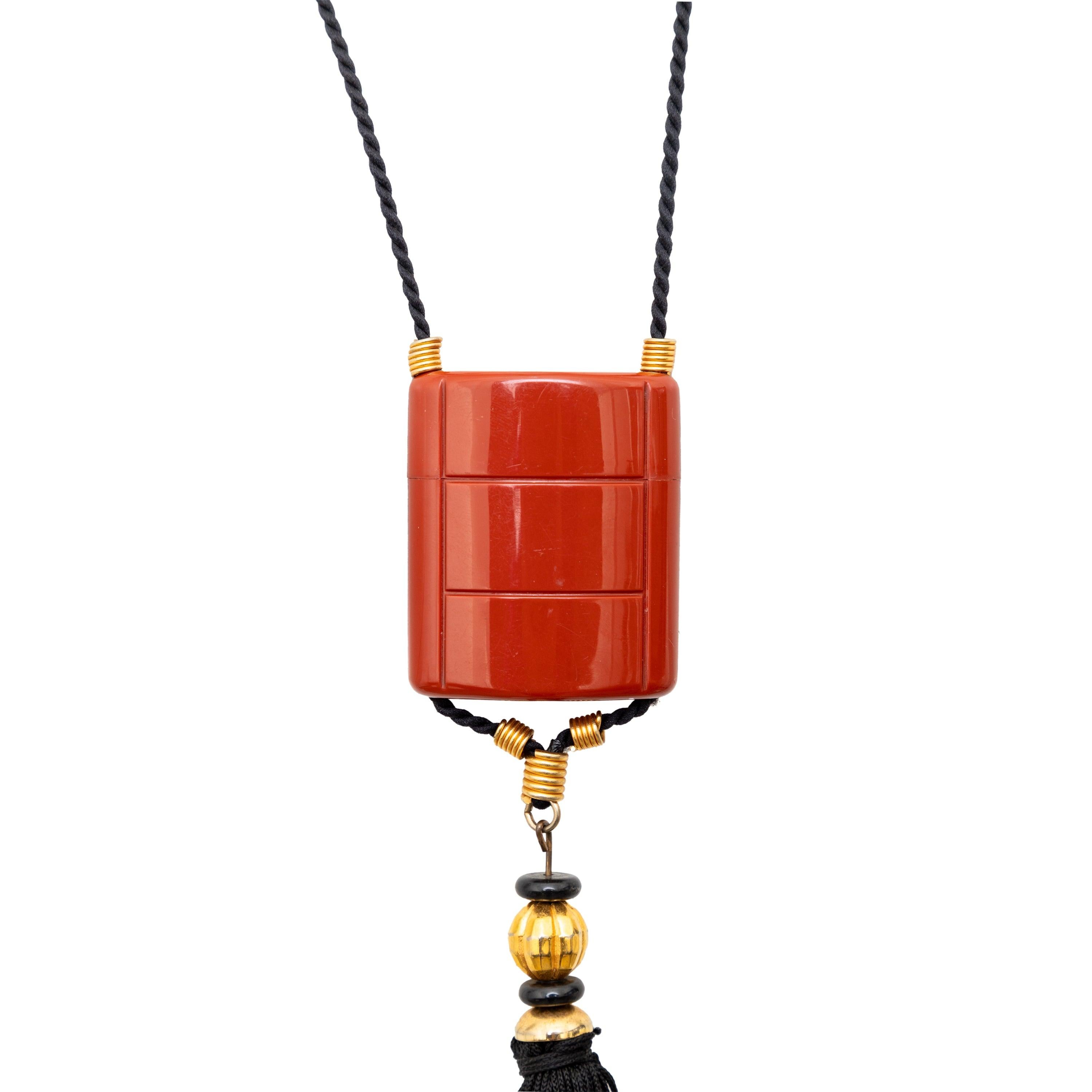 Yves Saint Laurent Vintage Opium Perfume Tassle Necklace - '80s 1