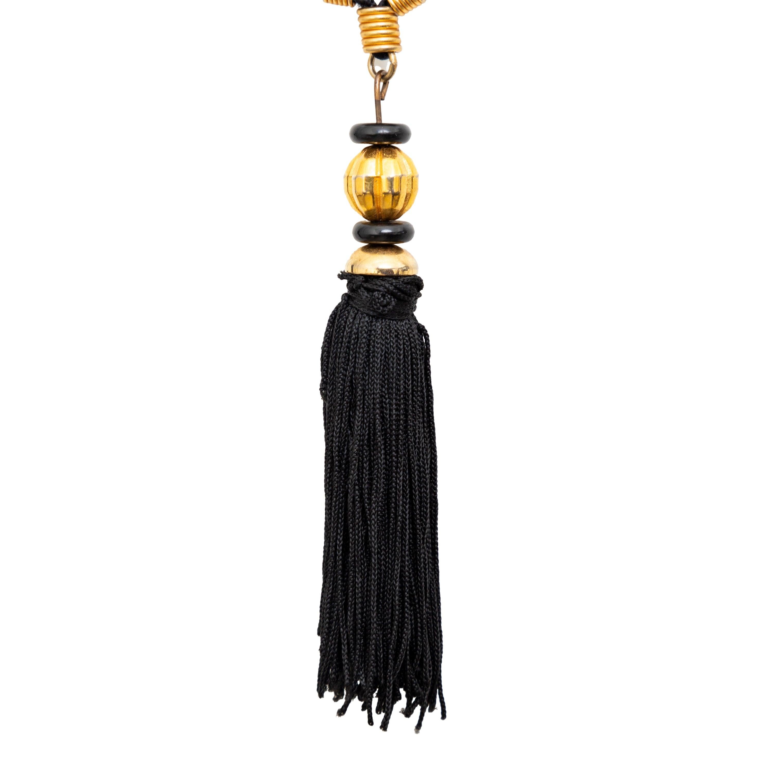 Yves Saint Laurent Vintage Opium Perfume Tassle Necklace - '80s 2