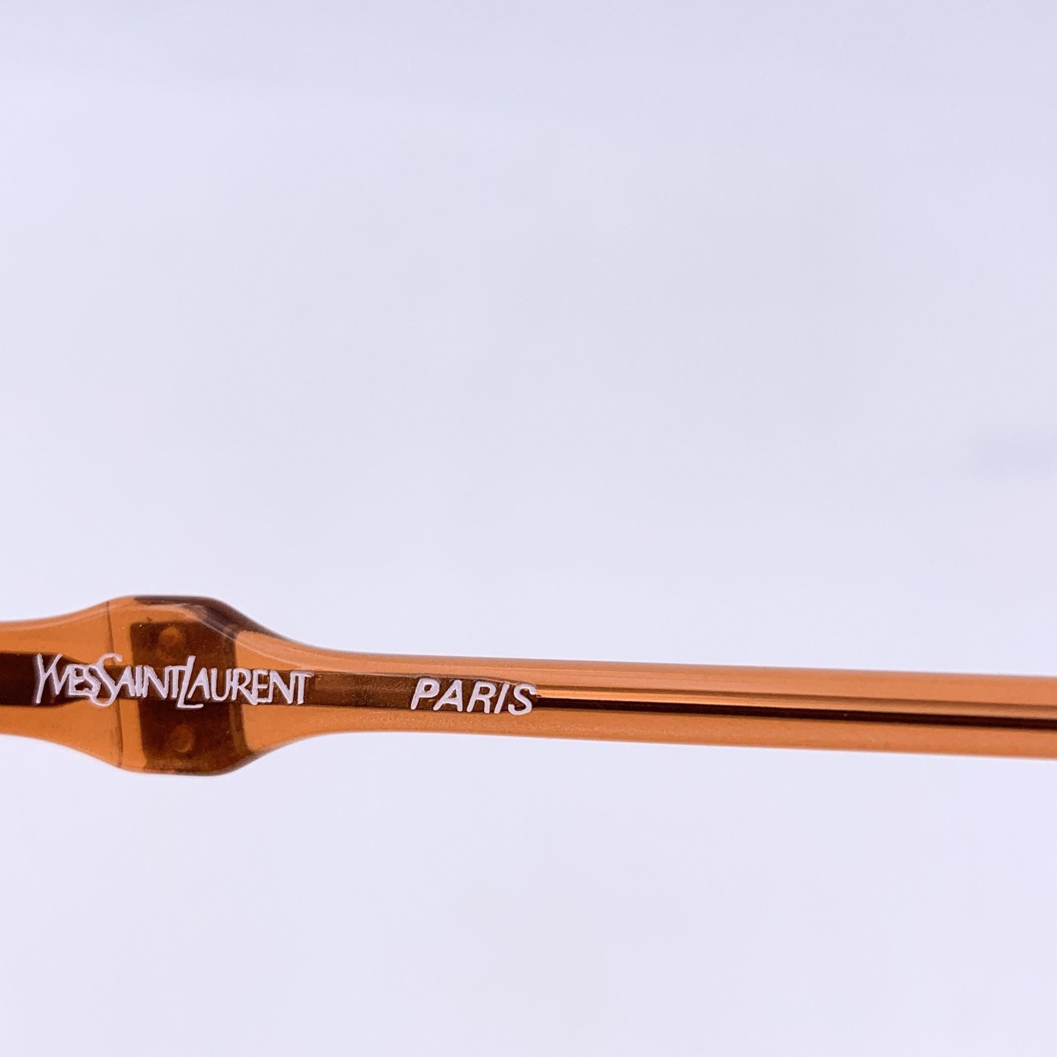 Yves Saint Laurent Vintage Lunettes de soleil orange DIANE 56/16 145mm Pour femmes en vente