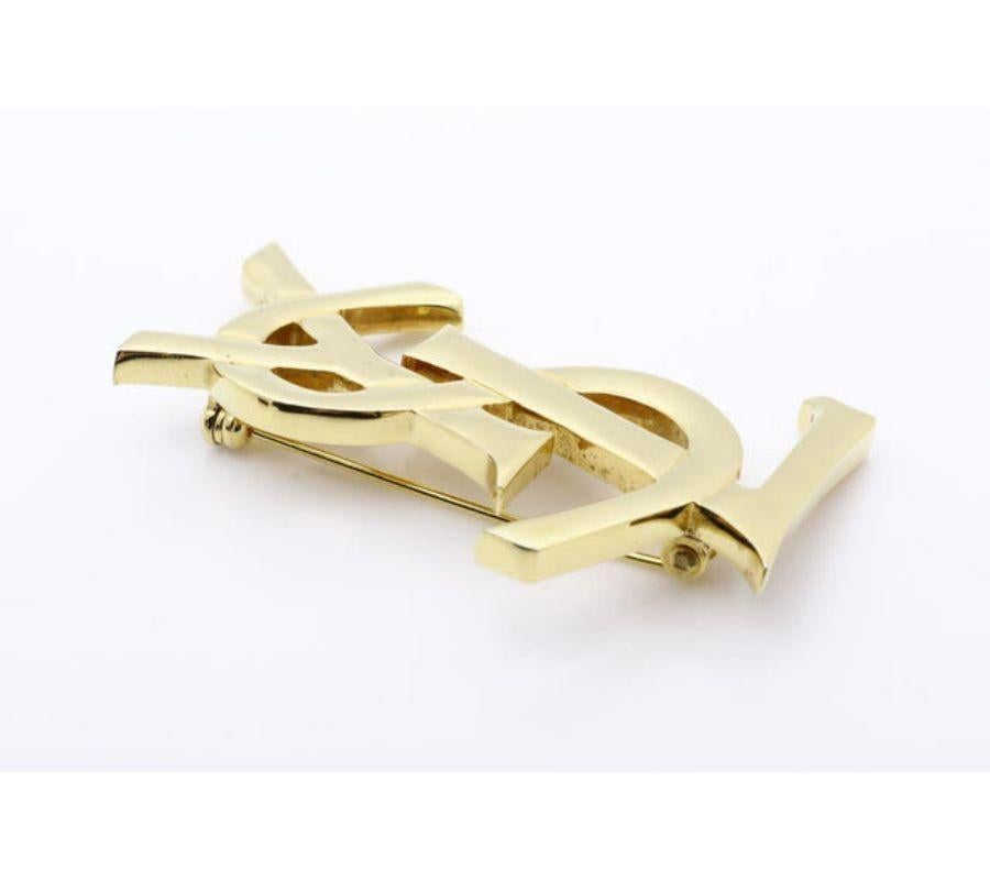 Yves Saint Laurent Vintage Pin Brooch Features GoldTone Hardware For Sale at 1stDibs yves