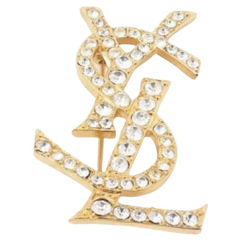 Yves Saint Laurent Vintage Pin Brooch Features Gold-Tone Hardware